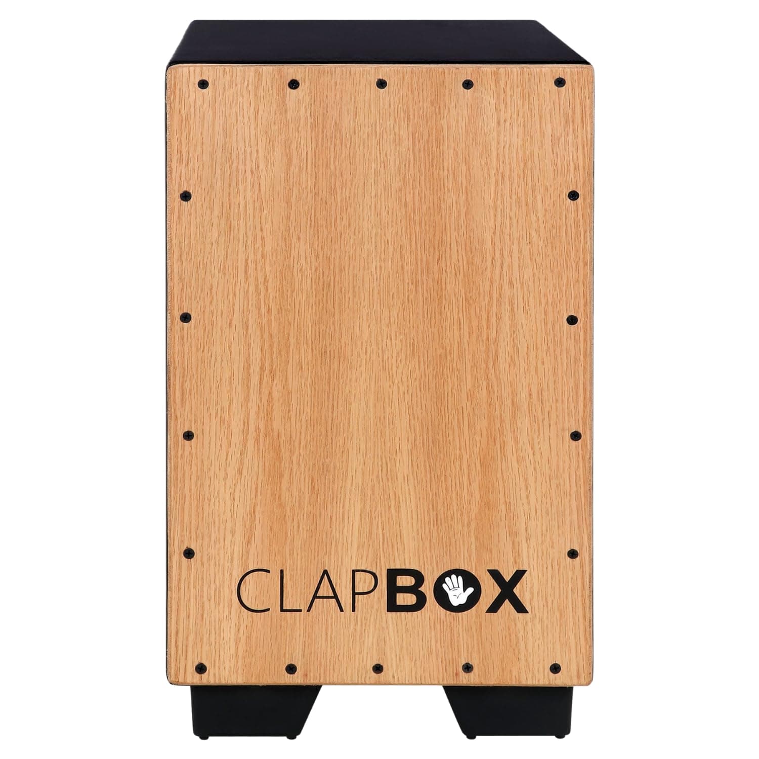 Clapbox Cajon CB11 -Black, Oak (H:50 W:30 L:30) - 3 Internal Snares