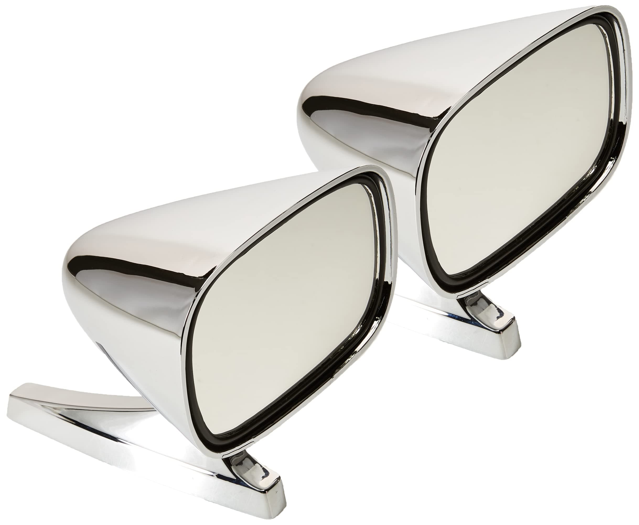 Fit System 5 7/8" X 3 7/8" Dual Sport Chrome Universal Car Mirror Each 1600