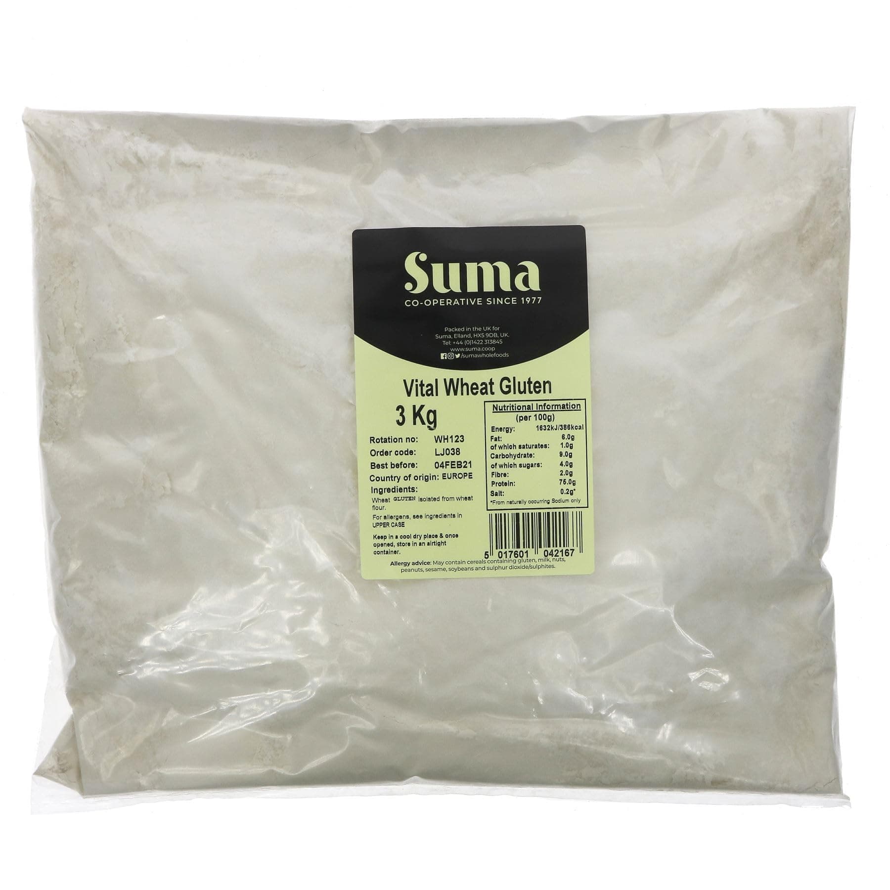 Suma Bagged Down | Vital Wheat Gluten | 3kg (UK)