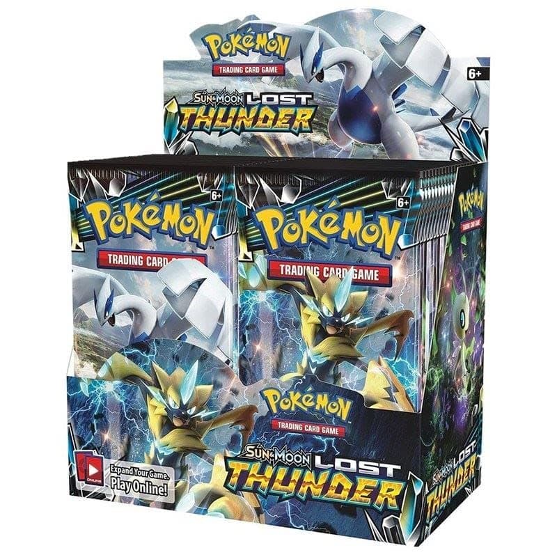 Pokemon Playing Card Board Game 5 Pack 50 Cards Booster Packs, Battle Cards, Battle Game for Kids, Boys, Girls (Lost Thunder 5 Pack 50 Card)