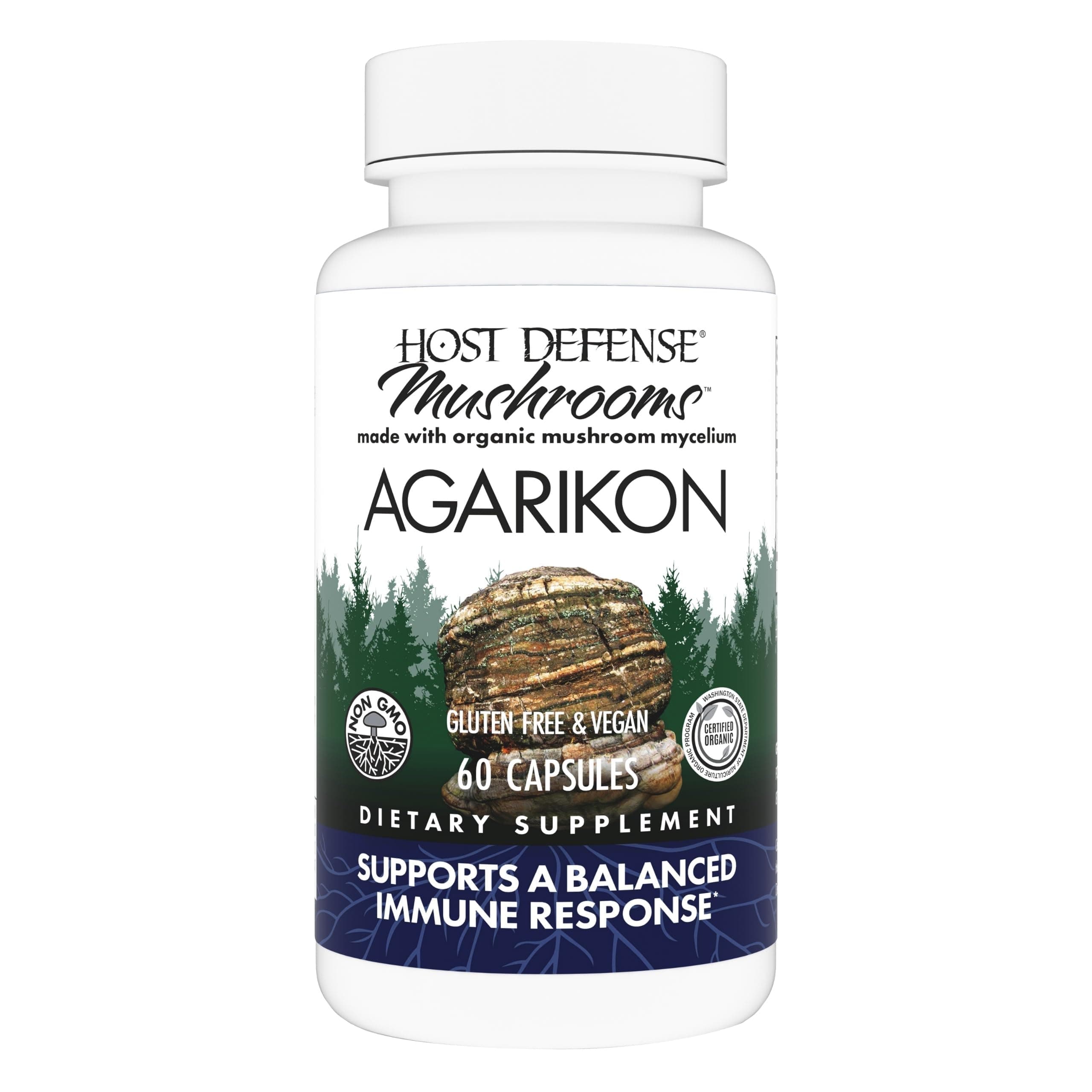 Agarikon Capsules - Immune System Support Supplement - Mushroom Supplement to Aid Immune Functions & Cell Strength - Herbal Dietary Supplement - 60 Capsules (60 Servings)*