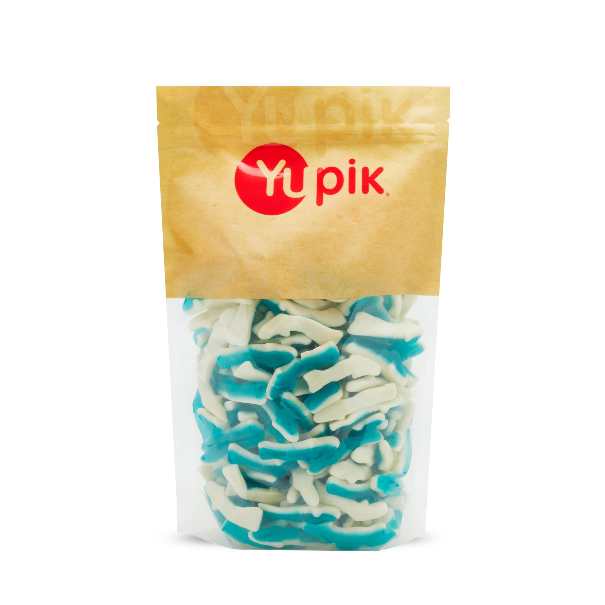 Yupik Gummy Blue Sharks, 2.2 lb (35.2 oz), Gluten-Free, Fruity Flavor, Soft & Chewy, Shark-Shaped Gummies, Fun Treat, Sweet Candy, Delicious Snack, Ideal for Gifting, Holidays & Decorating