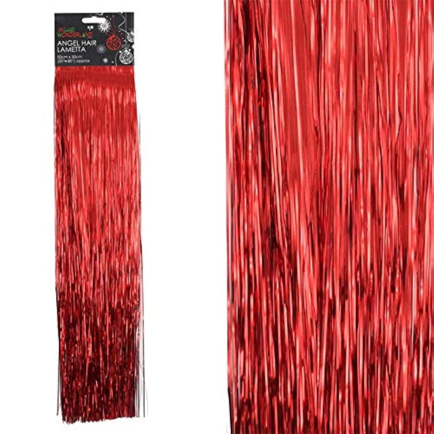 Widdle Wonderland Christmas Lametta Decorative Tinsel Strands Red