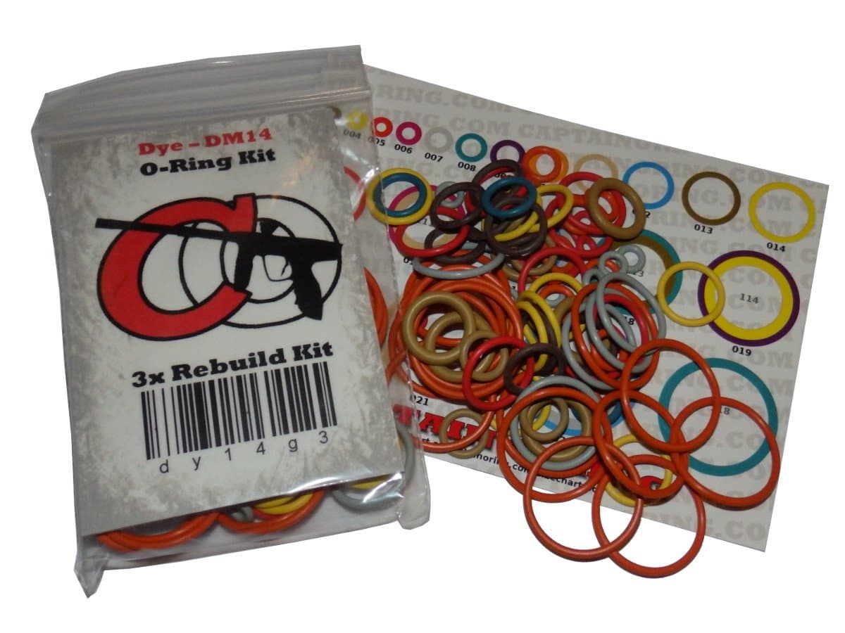 Dye DM12 / DM13 - Color Coded 3X Oring Rebuild Kit