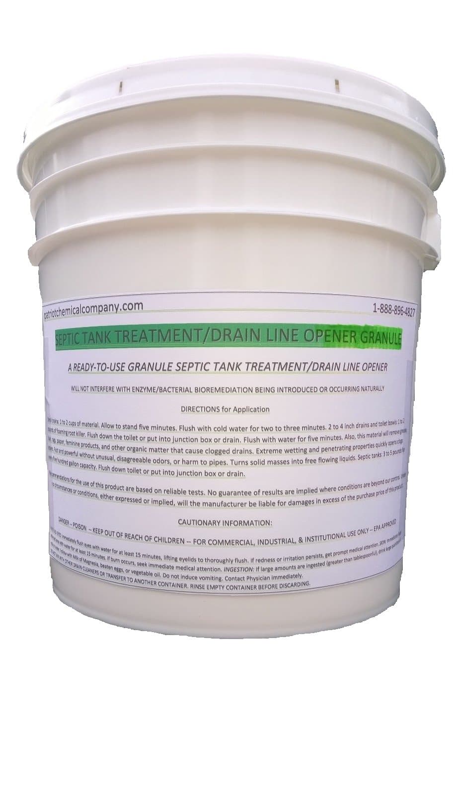 Patriot Chemical Sales 25 Pounds Septic Tank Treatment Drain Line Opener Granule Industrial Strength