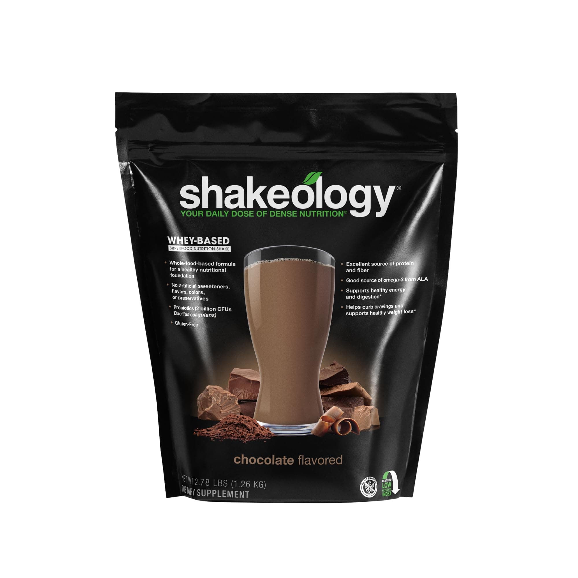 - Shakeology Whey Protein Powder Blend - Gluten Free, Superfood Protein Shake with Vitamins and Minerals - Helps Support Healthy Weight Loss, Lean Muscle Support, Gut Health - Chocolate, 30 Servings