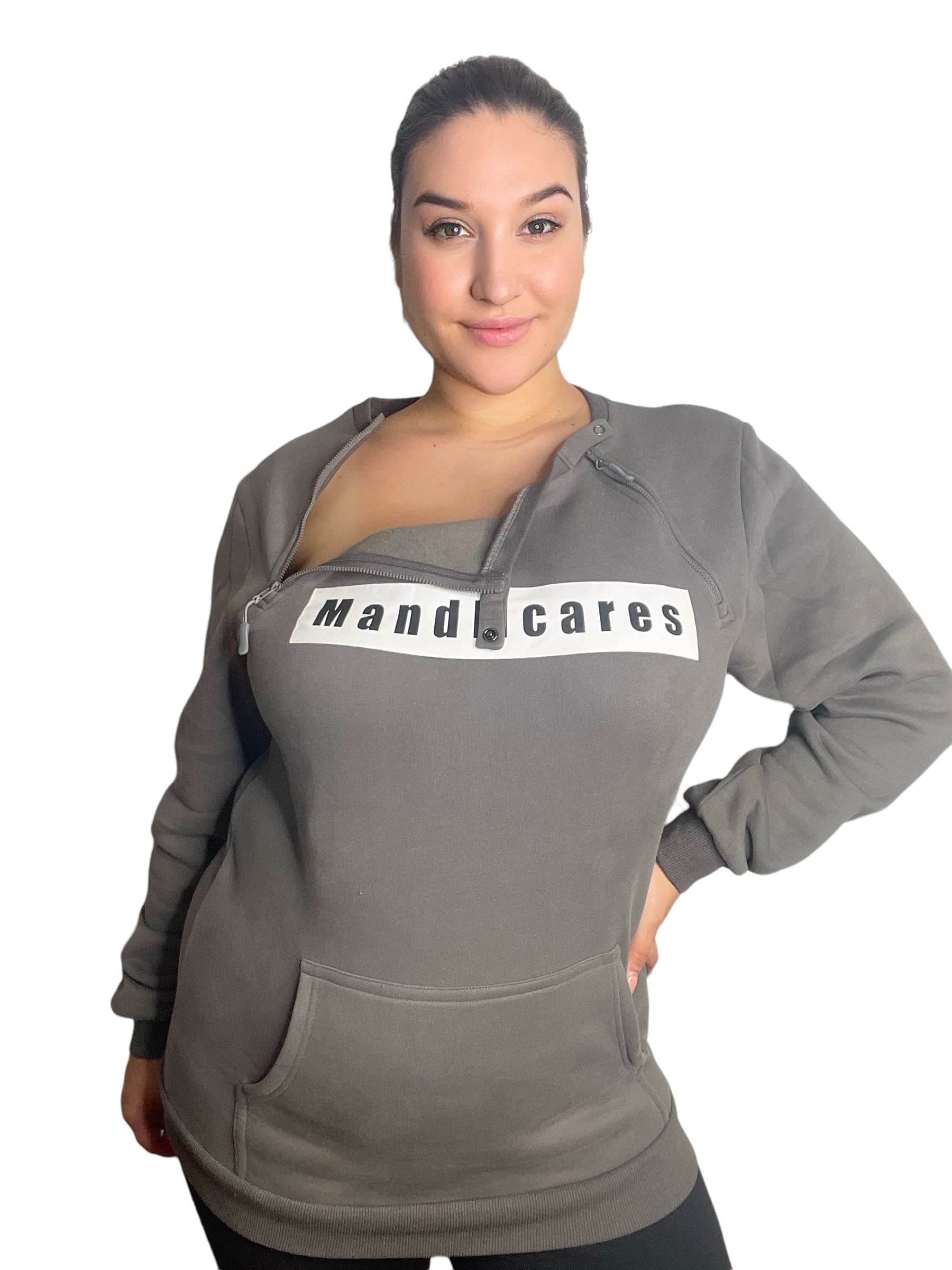Plus Size Sweater| Dialysis shirts with zipper| Hemodialysis clothing | Chemowear Chest Port Access Shirt for Men and Women