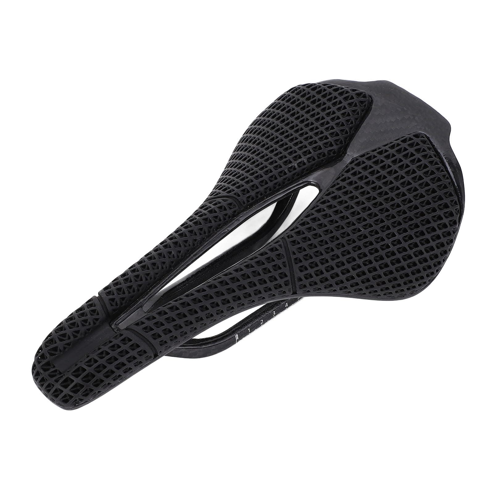 3D Printed Carbon Fiber Saddle, Comfortable High Strength Ergonomic Breathable Mountain & Road Bikes Hollow, Absorbing, Lightweight for Men Women