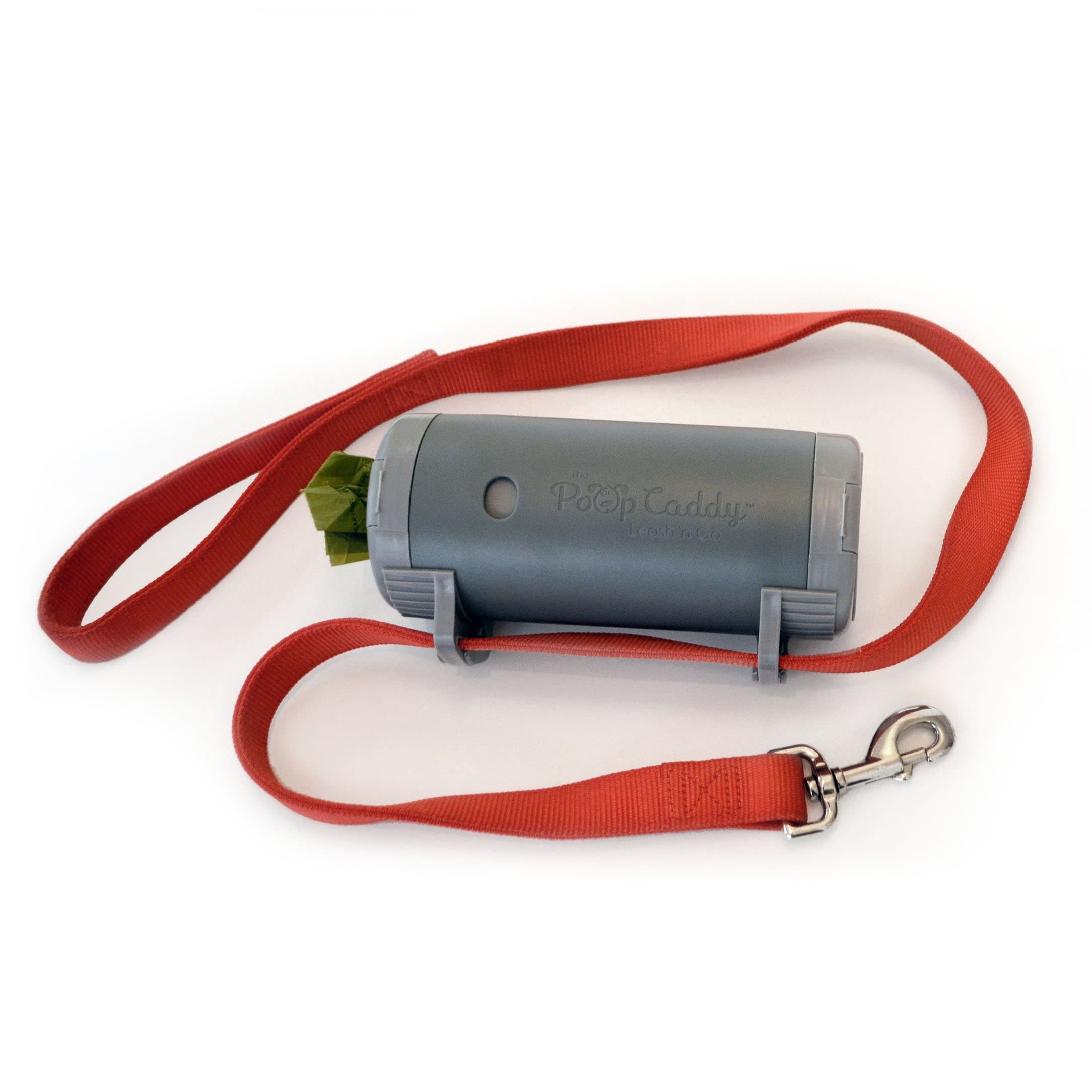 The Poop Caddy™ Leash n Go, Dog Waste Bag Holder, Hands-Free Dog Walking Leash Accessory