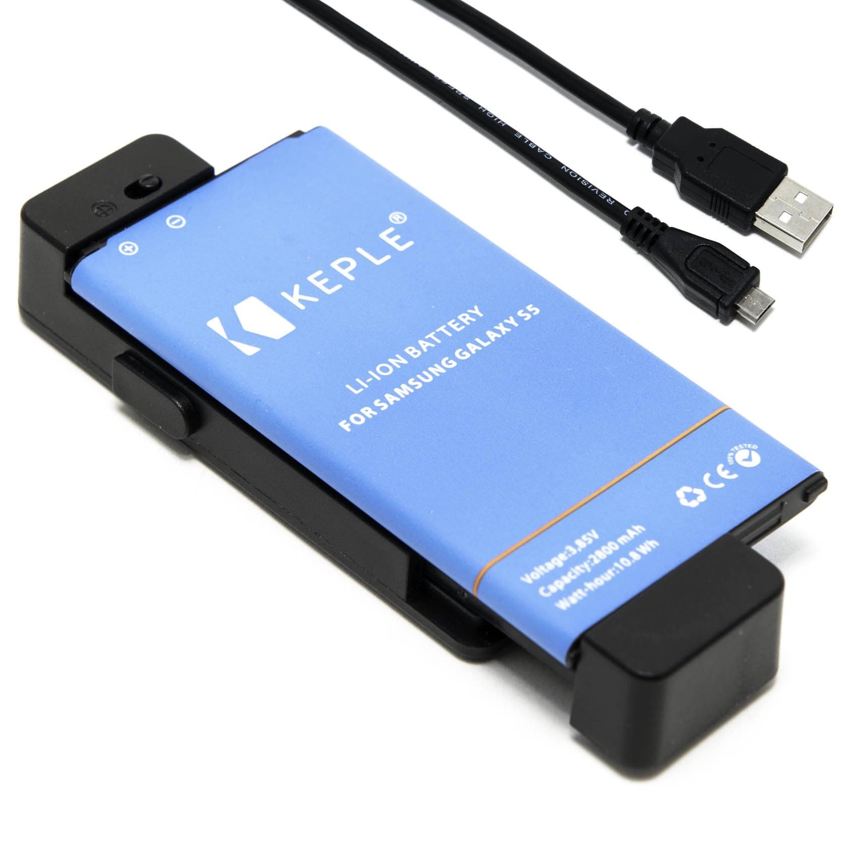 Keple | Compact Battery Charger for BlackBerry Pearl Flip 8220 / Pearl 8130 | Mobile Phone Cell Smartphone | with 1m (3.28ft) USB Cable