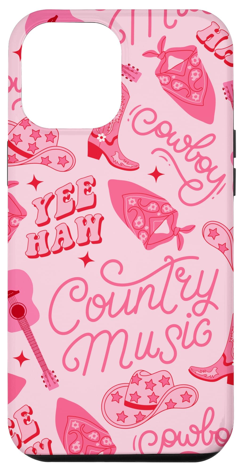 iPhone 15 Pro Max Pink Cowboy Country Music Yee Haw Western Design Case