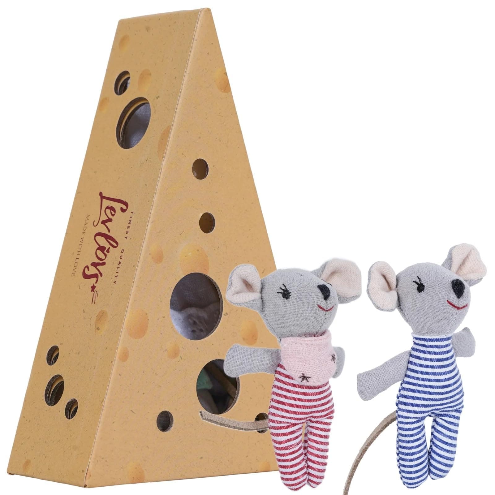 Mouse in a Matchbox Danish Design Toy Baby Registry Gift (Twins Baby Mice)