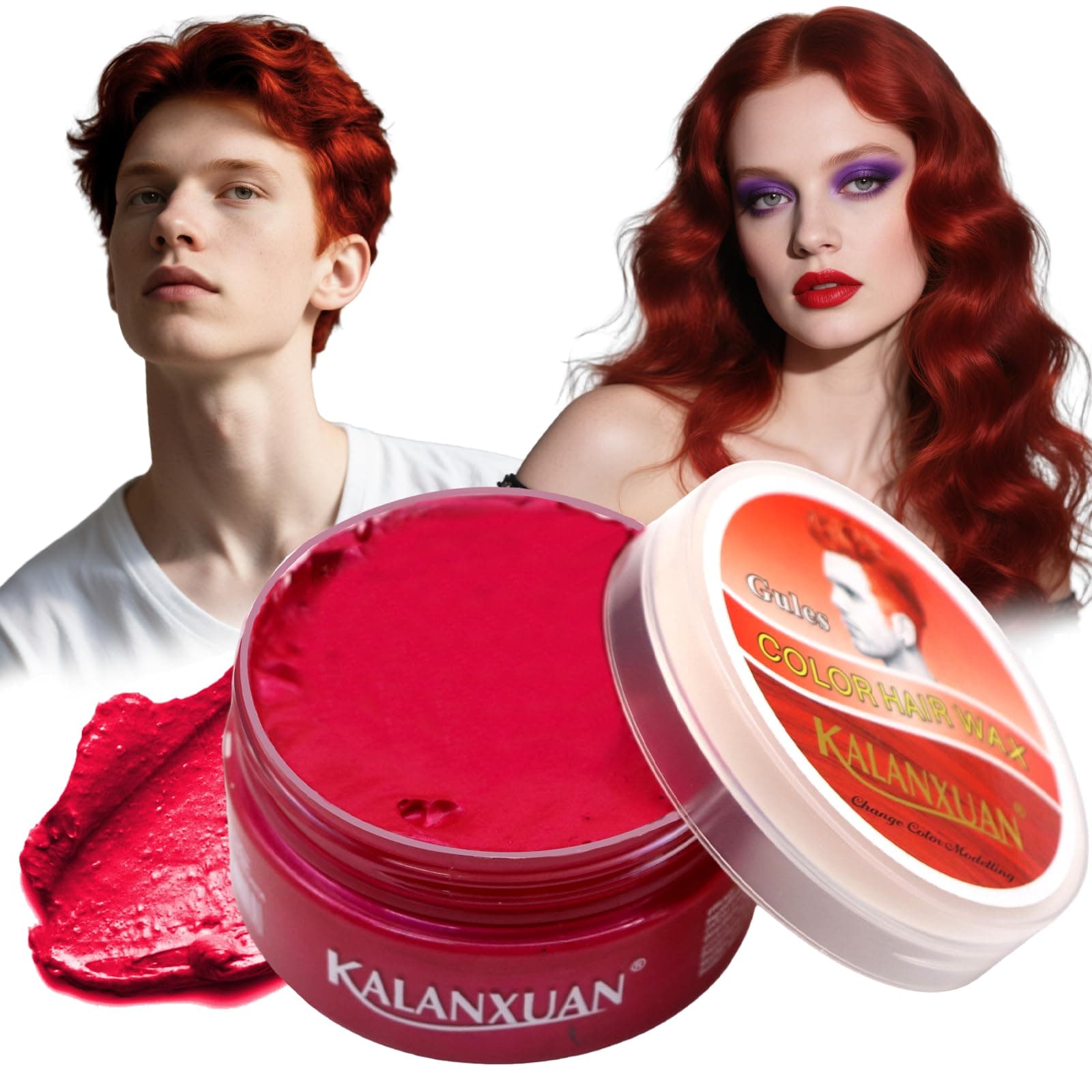 Hair Color Wax Red Hair Spray Colour for Kids Wash In Wash Out Hair Colour Temporary Red Hair Dye for Men Women Instant Hairstyle Kids Hair Gel for Party Cosplay DIY Halloween