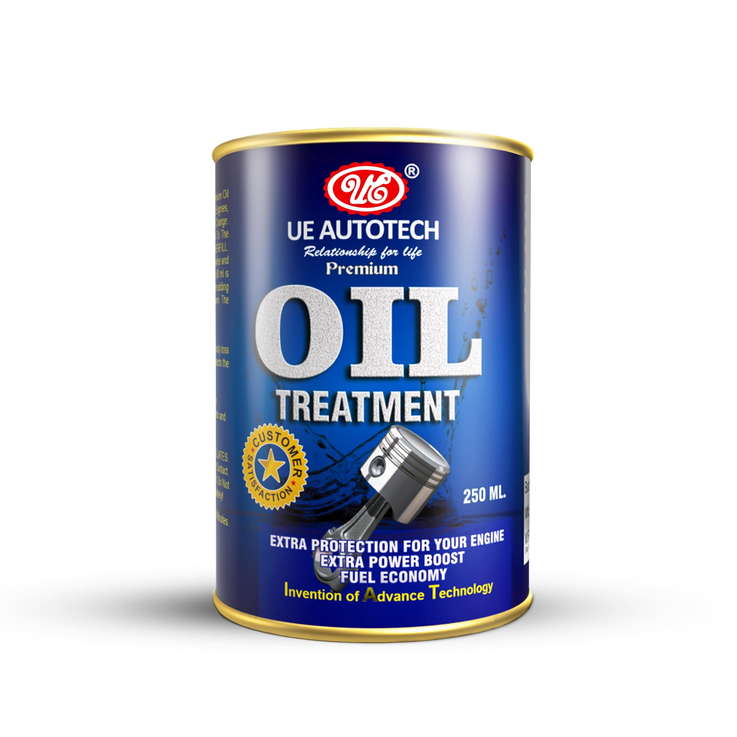UE Oil Treatment 250 Ml – Premium Engine Oil Additive | Reduces Engine Wear, Boosts Power & Fuel Economy | for Petrol & Diesel | Best Sludge Remover & High Mileage Engine Protector