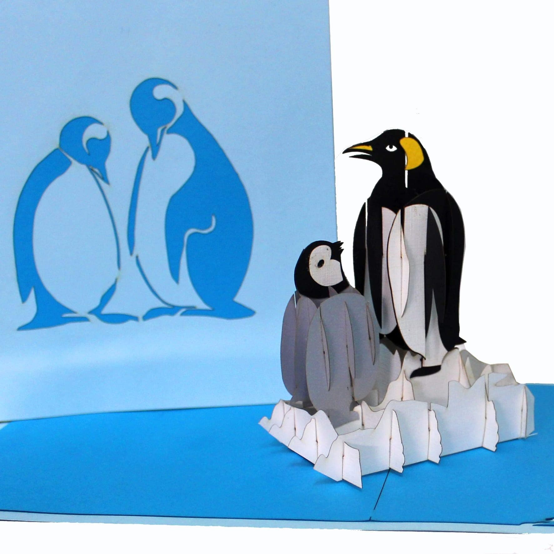 Pop-Up Card Penguin - Penguins - 3D Penguin Birthday Card, Invitation Zoo, Voucher & Invitation Card