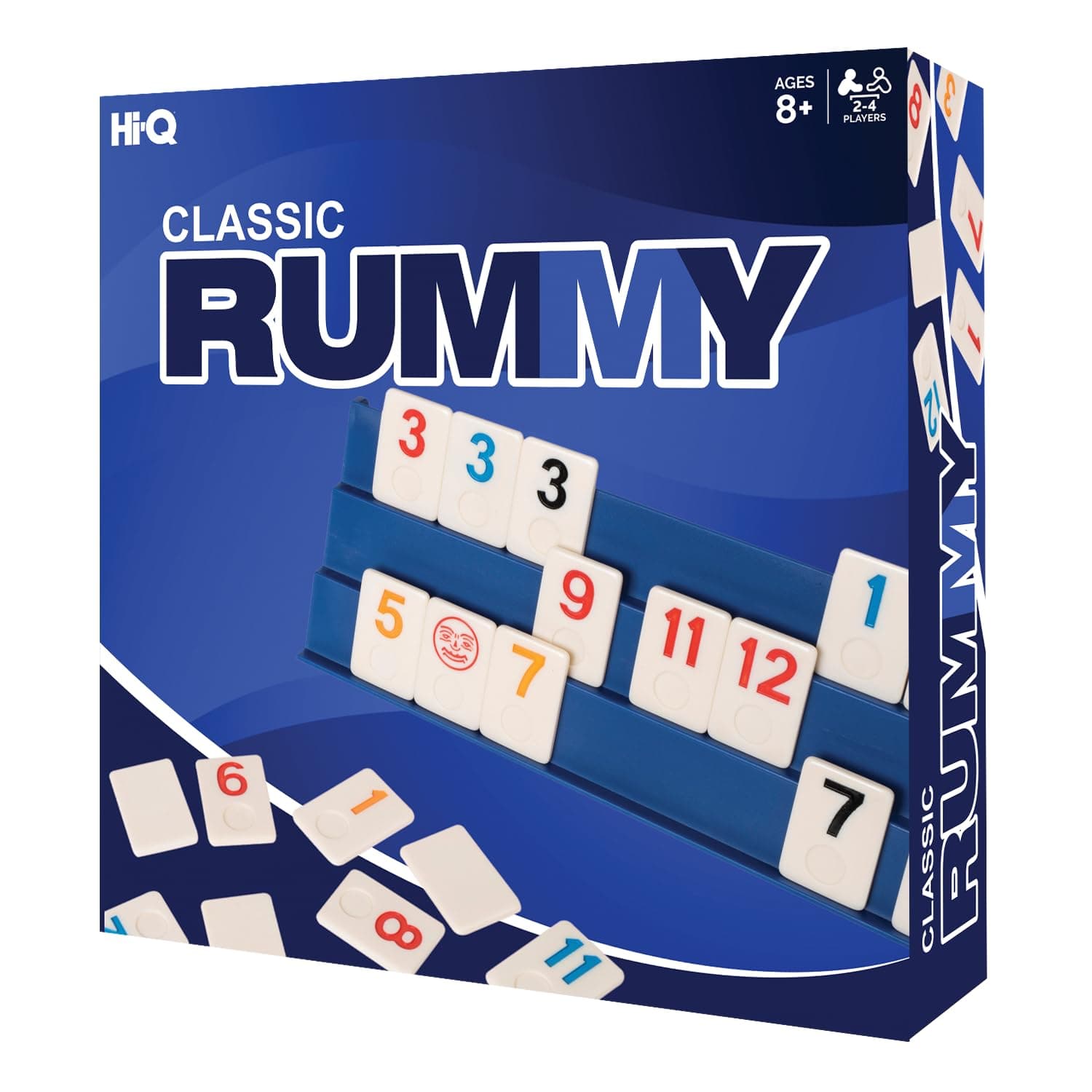 Point Games, Classic Rummy Cube Game, with Full-Size Three Tier Exclusive Folding Playing Racks, 2-4 Players, Great Gift