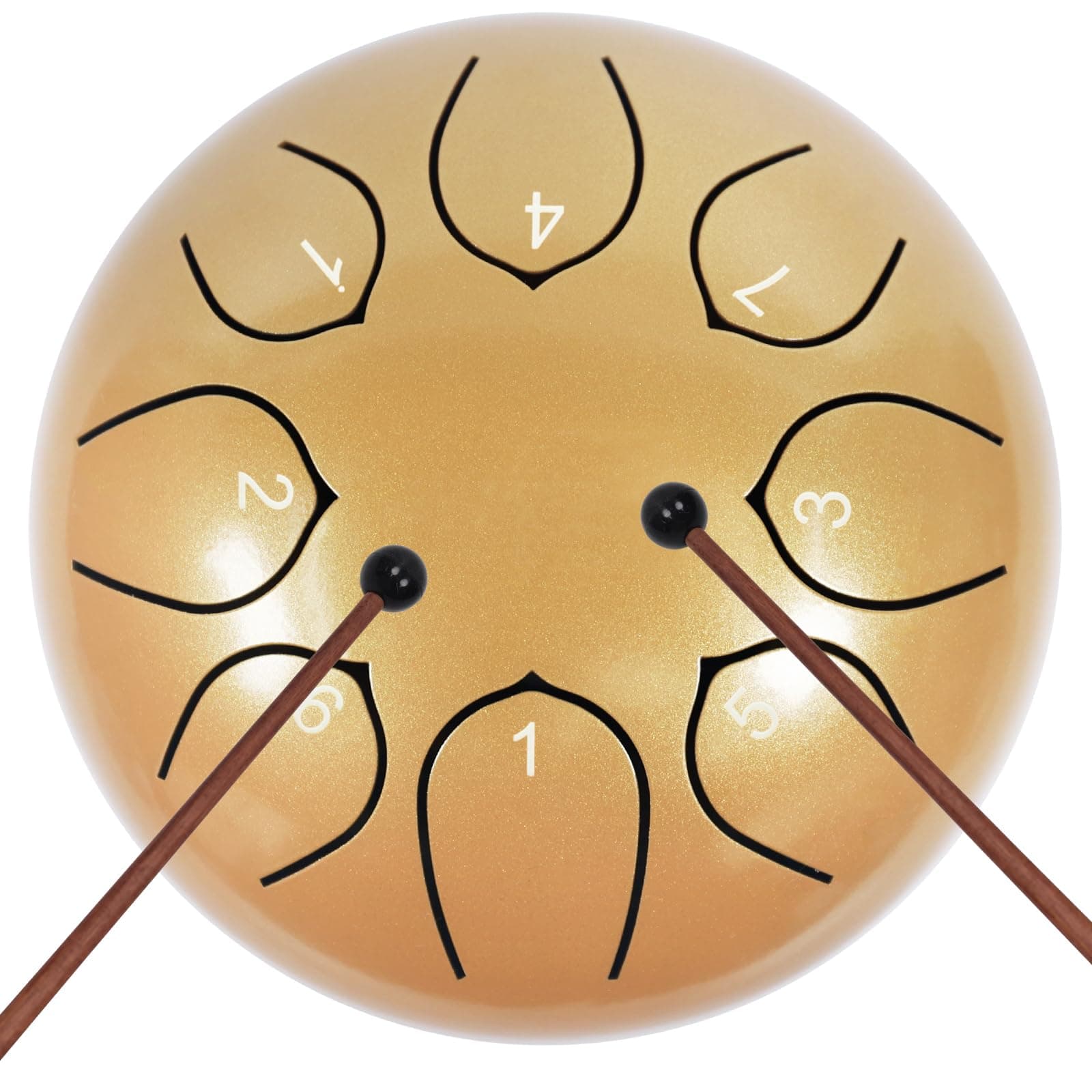 Steel Tongue Drum 8 Notes 6 Inches, C Major Percussion Instruments, Steel Drum Kit with Music Book, Carry Bag, Drum Mallets, Mallet Holder and Stickers, Tongue Drum for Yoga, Meditation