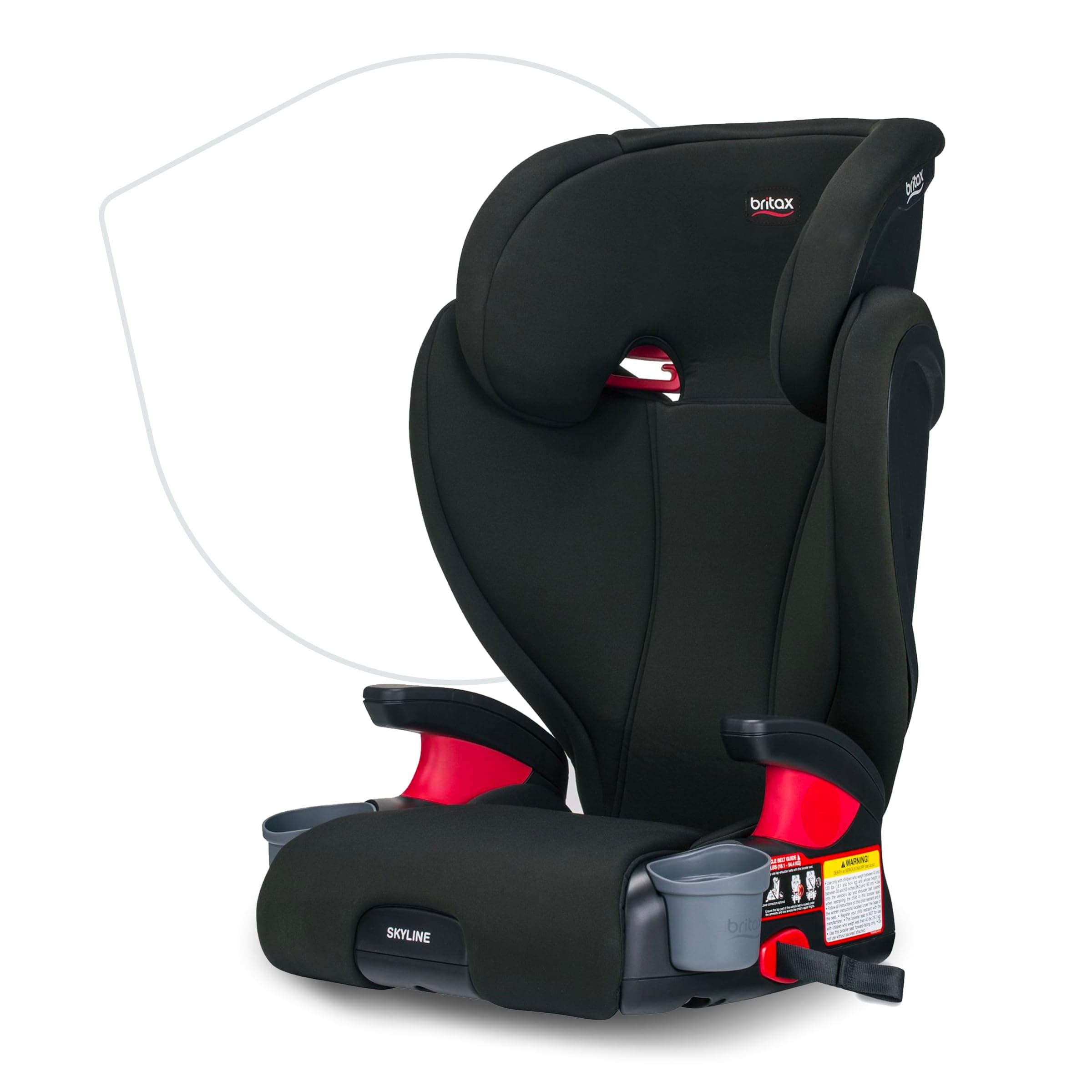 Britax Skyline 2-Stage Belt-Positioning Booster Car Seat - Highback and Backless | 2 Layer Impact Protection - 40 to 120 Pounds, Dusk