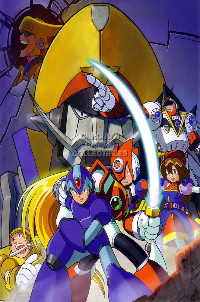 CGC Huge Poster GLOSSY FINISH - Mega Man X4 Art PS1 Sega Saturn Megaman Rockman - EXT842 (24" x 36" (61cm x 91.5cm))