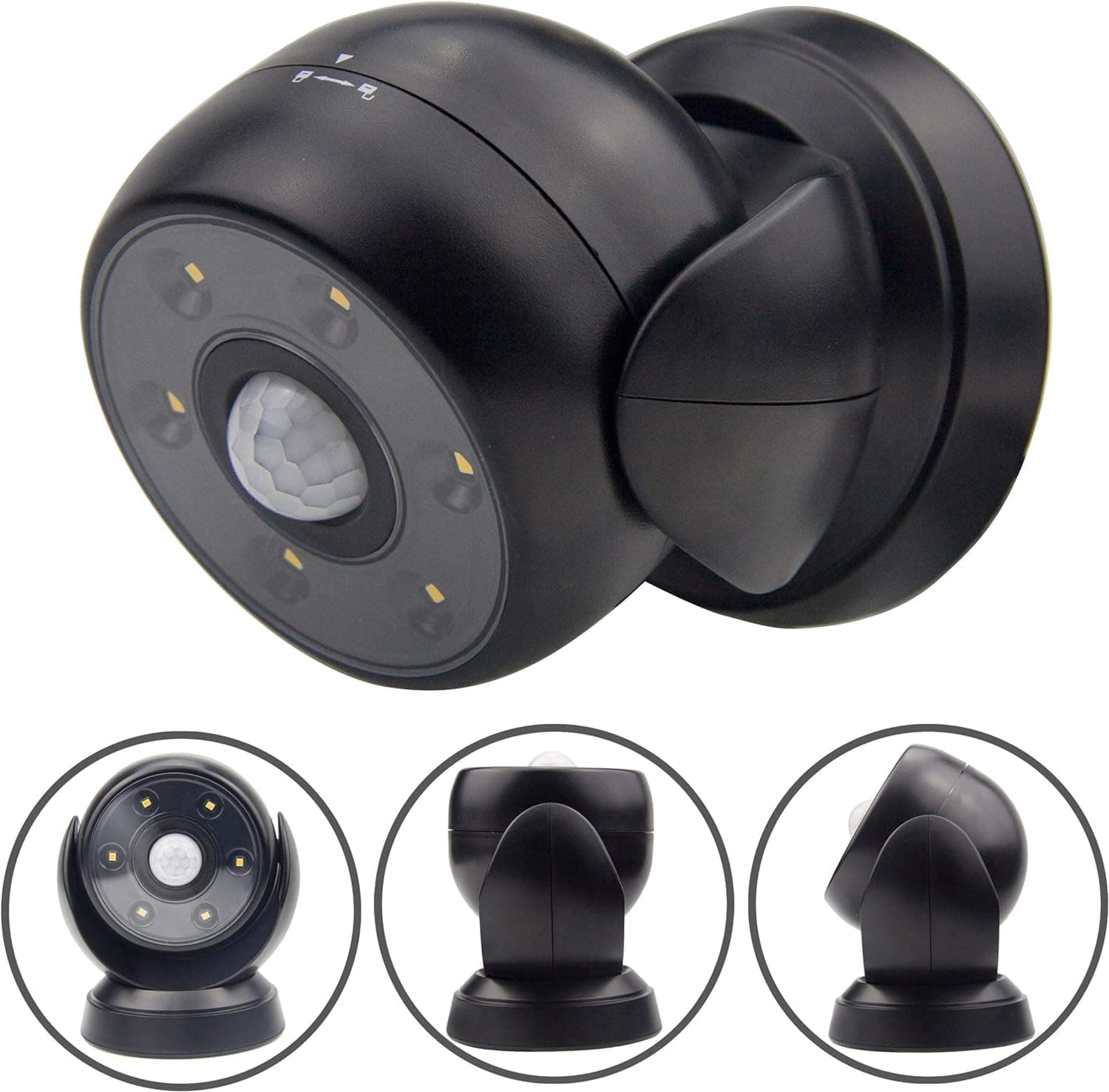 BIGLIGHT Battery Operated Motion Sensor Spotlight, Wireless LED Flood Light Indoor Outdoor, Waterproof Security Lighting, Bright Uplight for Wall Front Door Shed Hallway Bathroom Porch, 200 Lumen