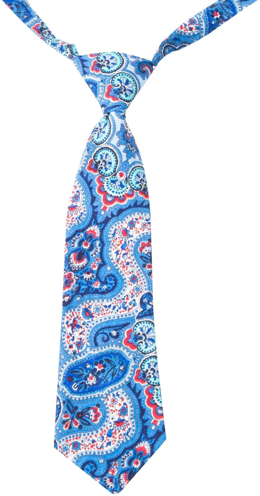 Peppercorn Kids Unisex Baby Exotic Paisley Bow Tie-Mediterranean Blue - Medium/Large