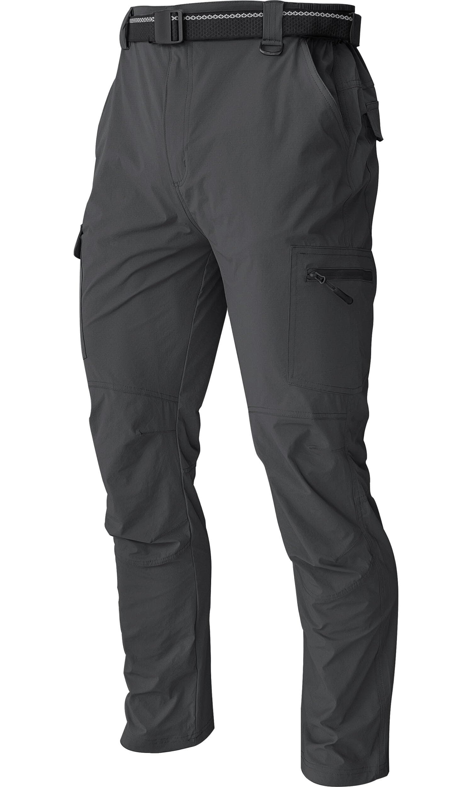 Men's Cargo Work Hiking Pants Lightweight Water Resistant Quick Dry Fishing Travel Camping Outdoor Breathable Multi Pockets