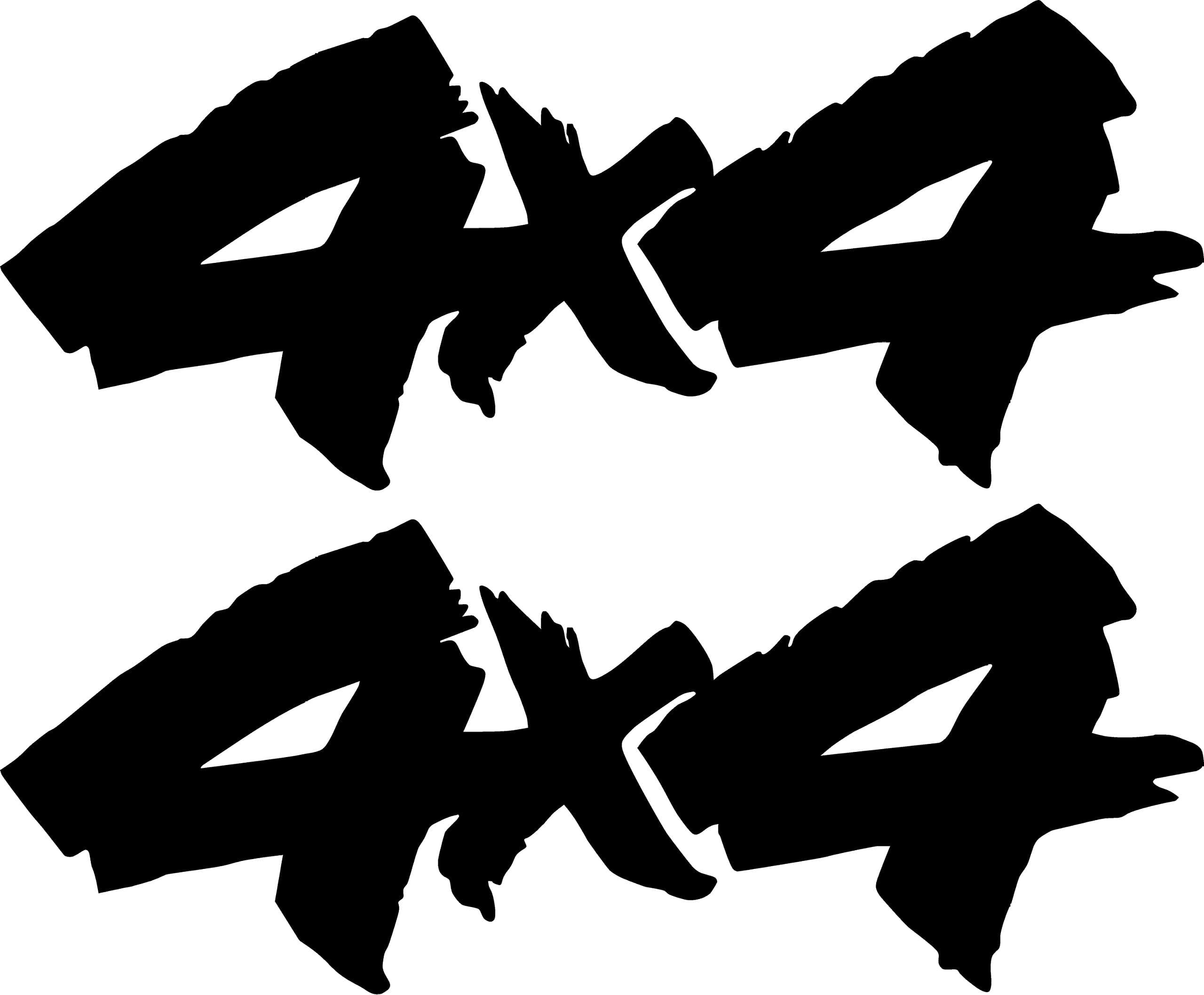 4X4 Truck Replacement Logos/Pair/Matte Black Vinyl Vehicle Chevy Graphic Decal Sticker Pair