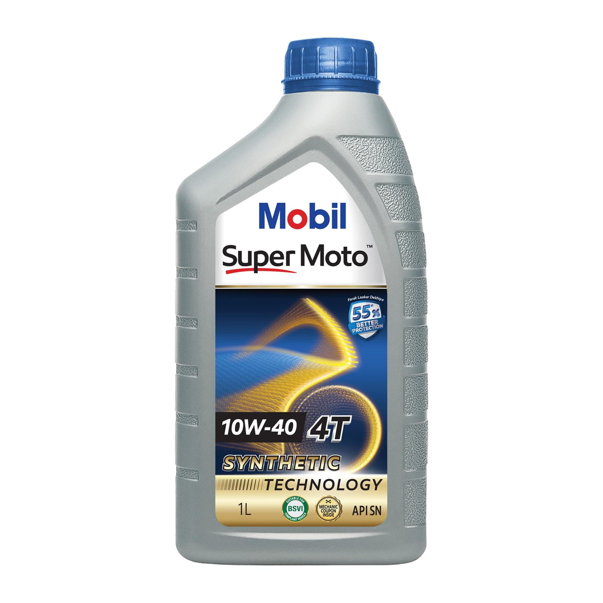 Mobil Super Moto 10W-40 Synthetic Technology Engine Oil for Bikes (1L)