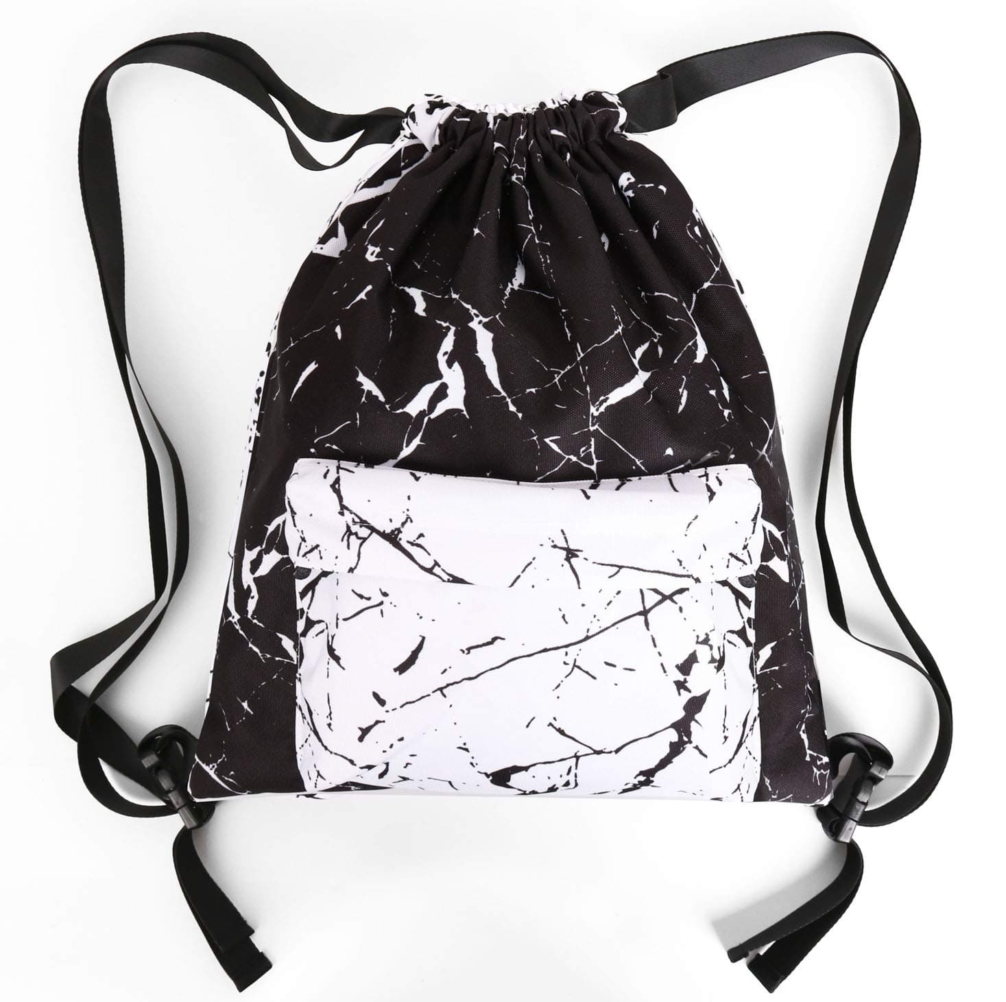 Drawstring Backpack Foldable Cinch Sack Basic Sackpack Gym Tote Dance Bag for Swimming Shopping Sports Women Men