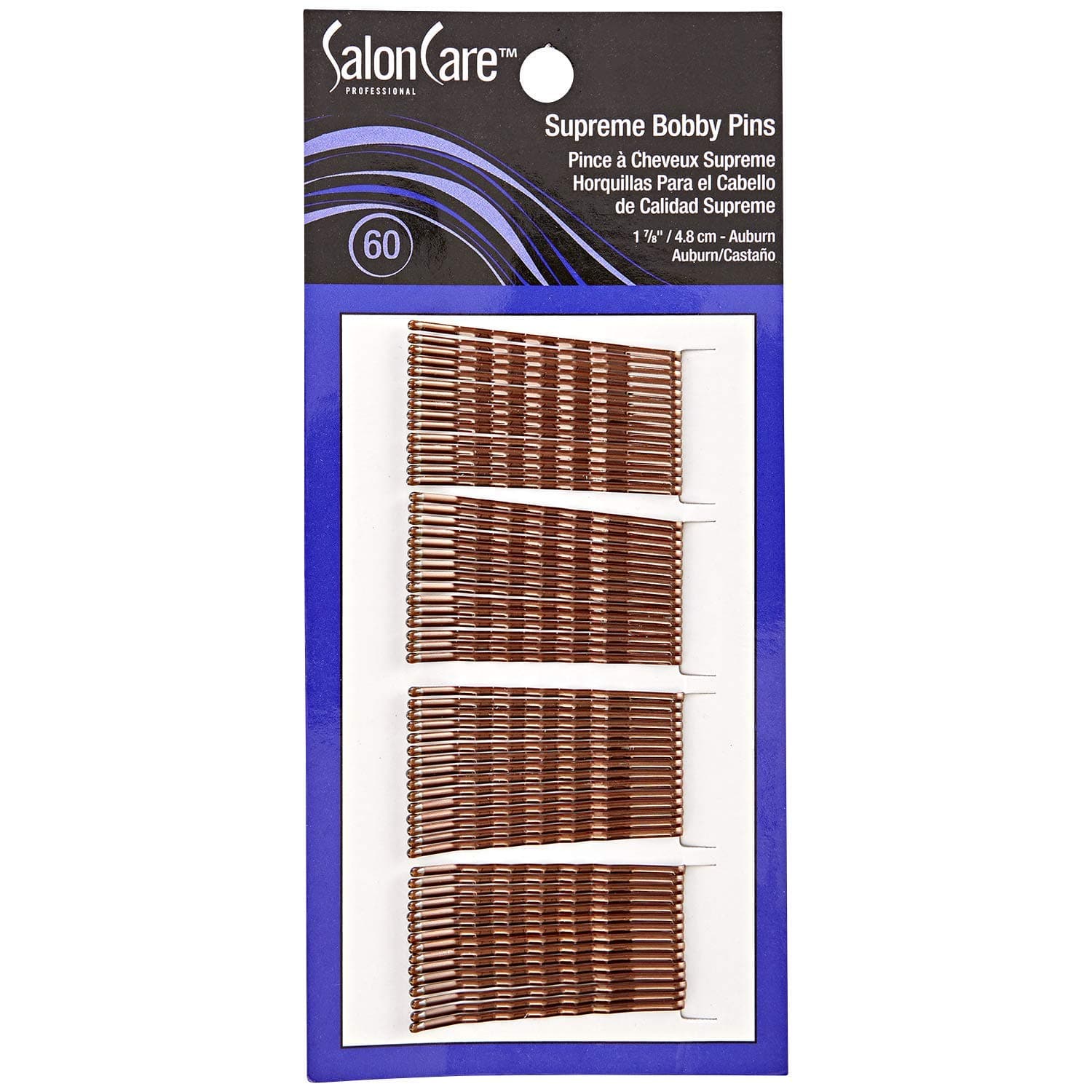 Salon CareProfessional Supreme Auburn Bobby Pins 60 Ct Auburn