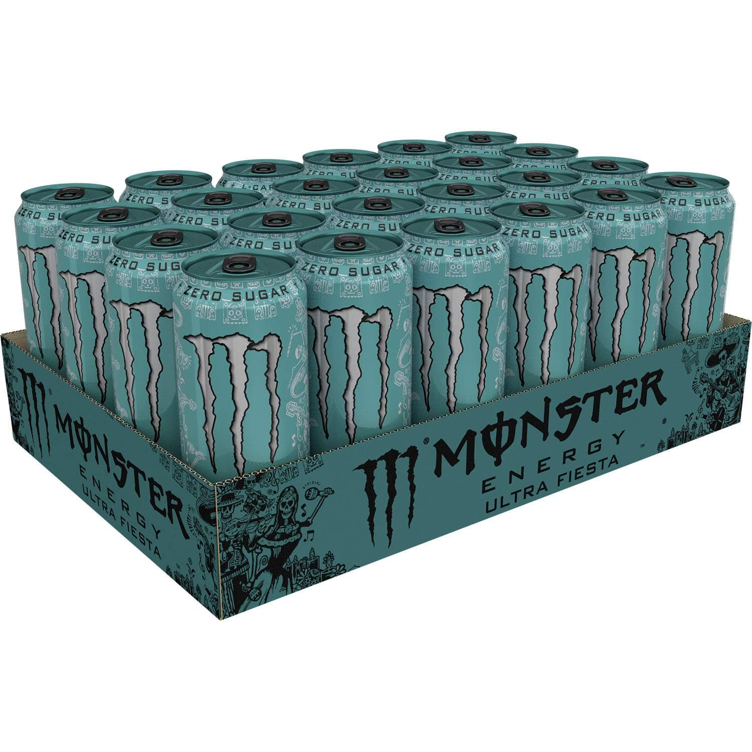 Monster Energy Ultra Fiesta Mango, Sugar Free Energy Drink, 16 Ounce | Pack of 24