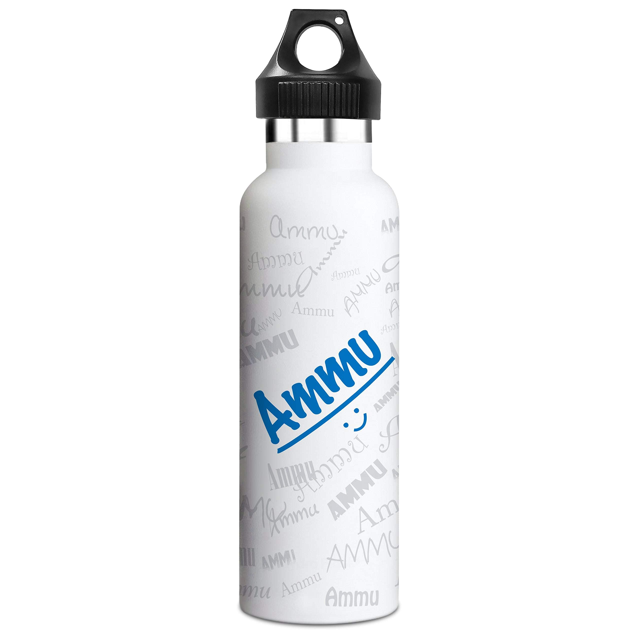 Hot Muggs Me Insulated Graffiti Bottle - Ammu Personalised Name, Steel, 500 ml, 1 Unit