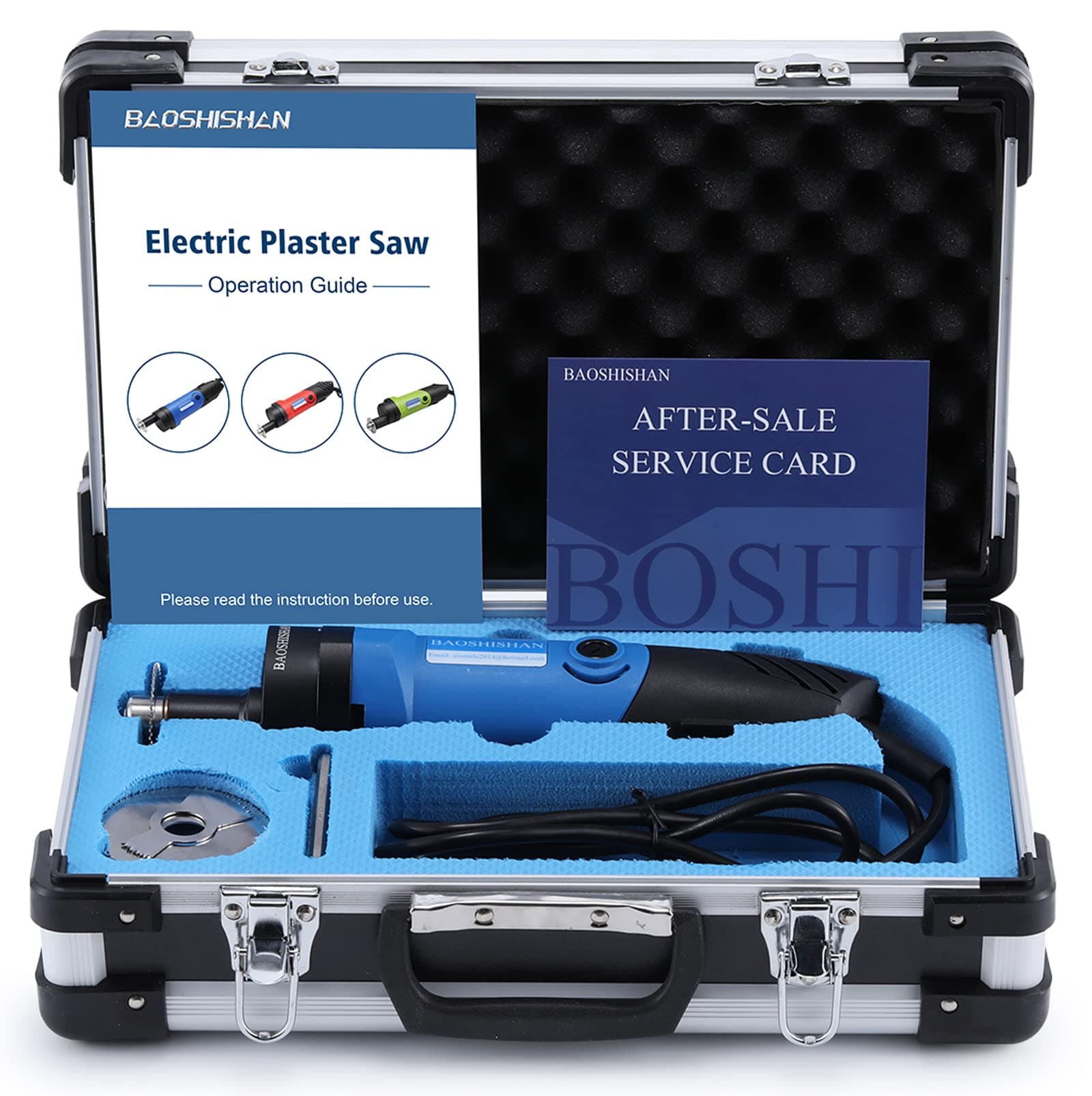 BAOSHISHAN Cast Cutter Cast Removal Saw Electric Orthopedic Cast Saw with 3 Types of Alloy Blade, Oscillating Speed Adjustment 110V, Model BSS-356 (BLUE)