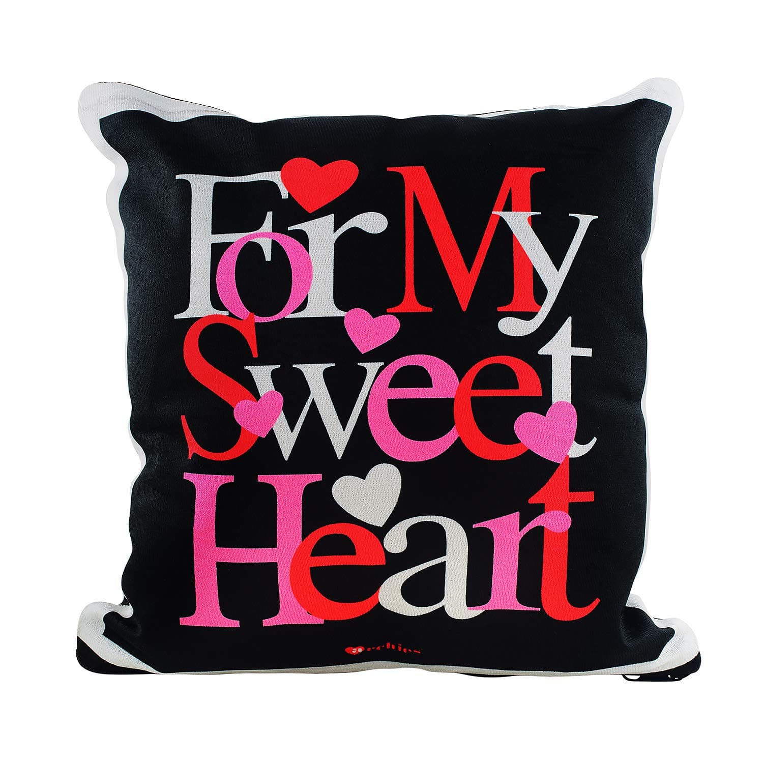 archies Love Cushion (12x12 inches) with Filler & Greeting Card Combo | Everyday Gift | Romantic Gift for Girlfriend, Boyfriend, Couples | Birthdays | Anniversaries-VPIL11