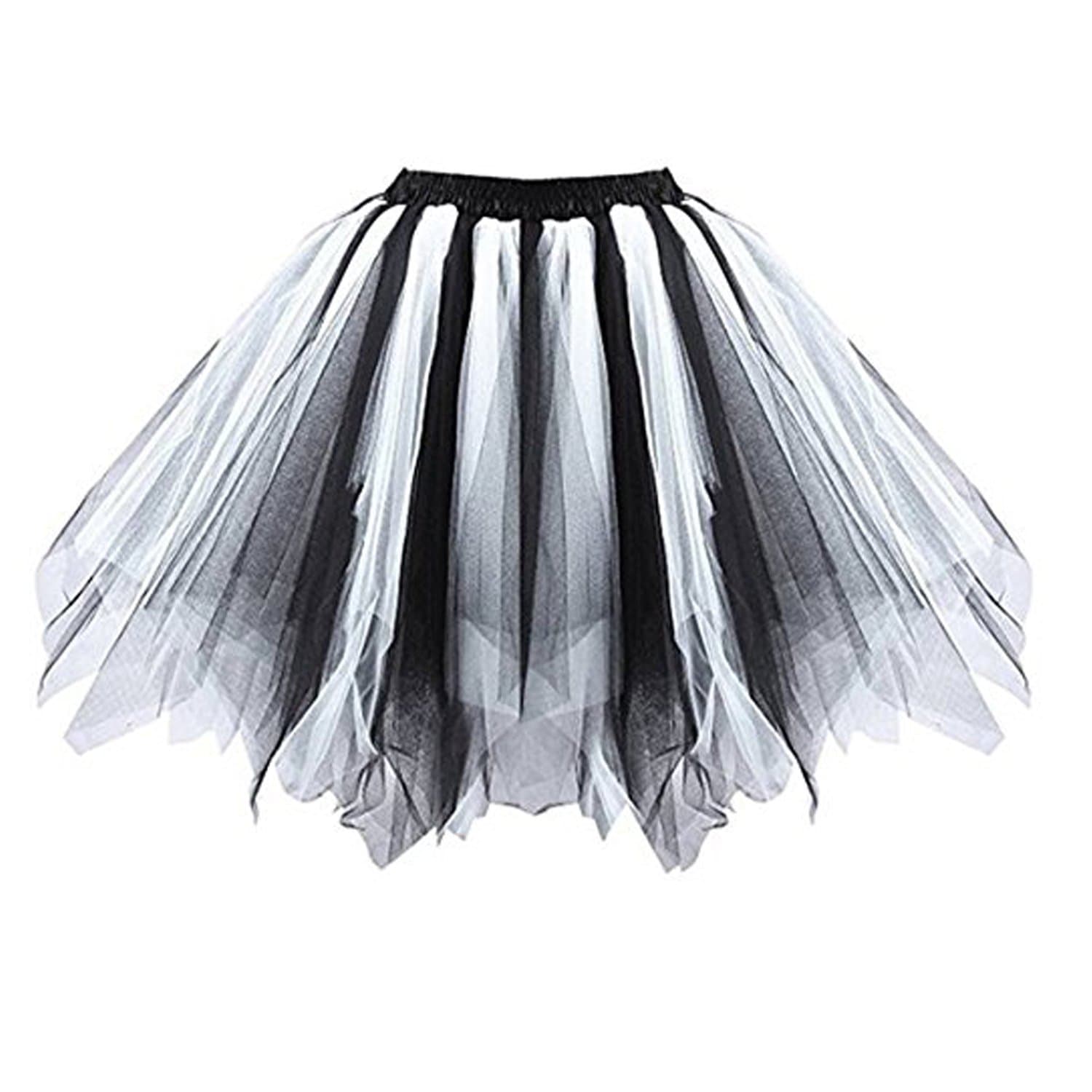 LSCY 1950s Vintage Tutu Layered Tulle Petticoat Party Ballet Puffy Bubble Skirt