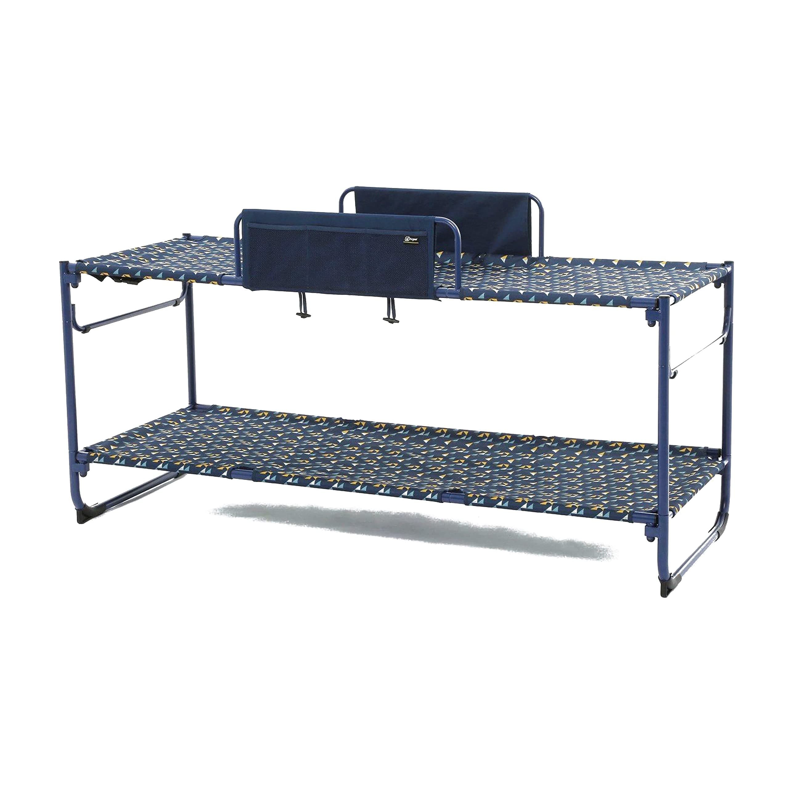 Hi-Gear Duo Bunk Beds for Adults, Teens, Kids, 2 People, Portable, Folding, Collapsible, Steel Frame, Easy to Assemble, Ideal for Camping, Festivals and Sleepovers, includes Carry Bag, Blue