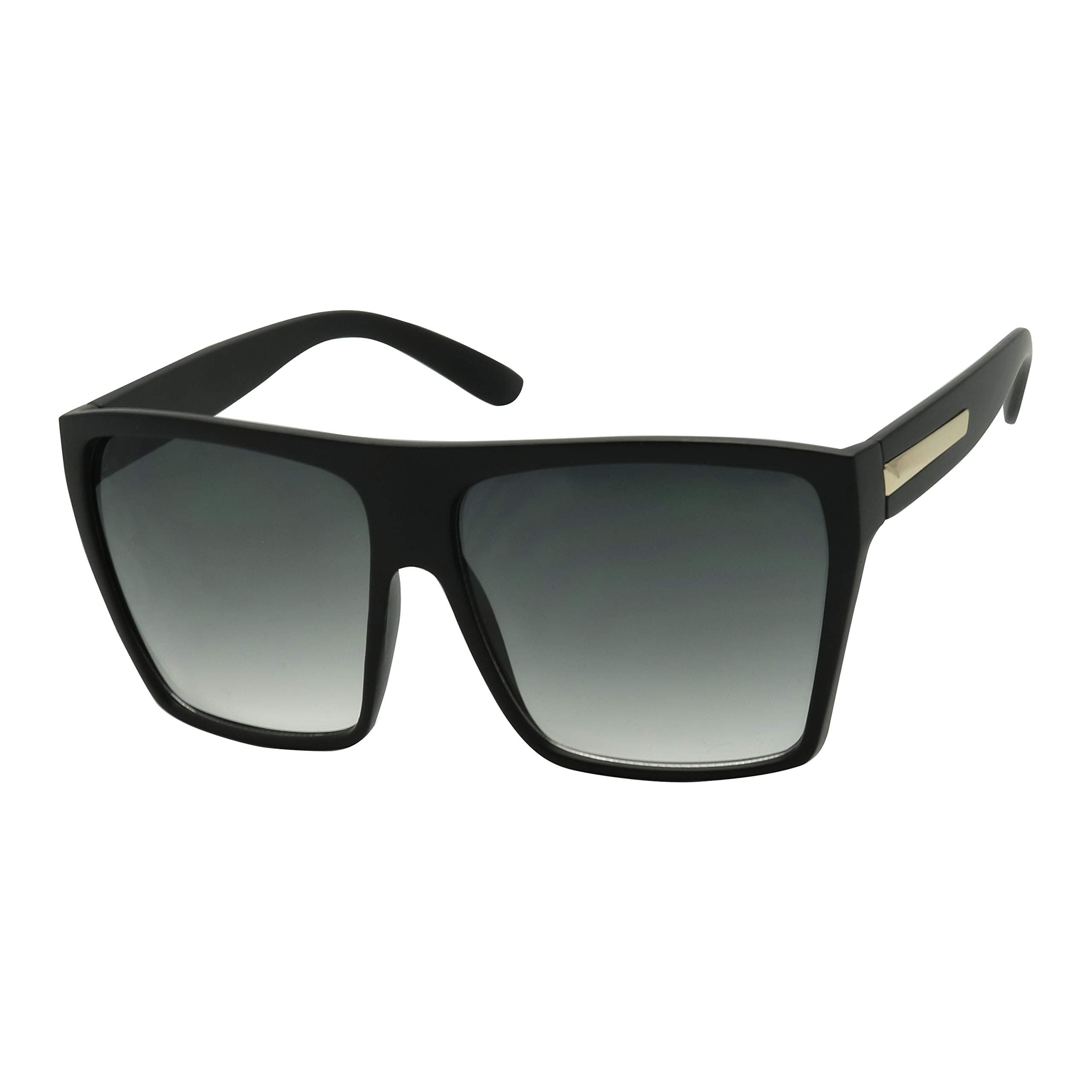 ShadyVEUOversized Flat Top Trendy Square Trapezoid Shape Fashion Mens Womens Sunglasses