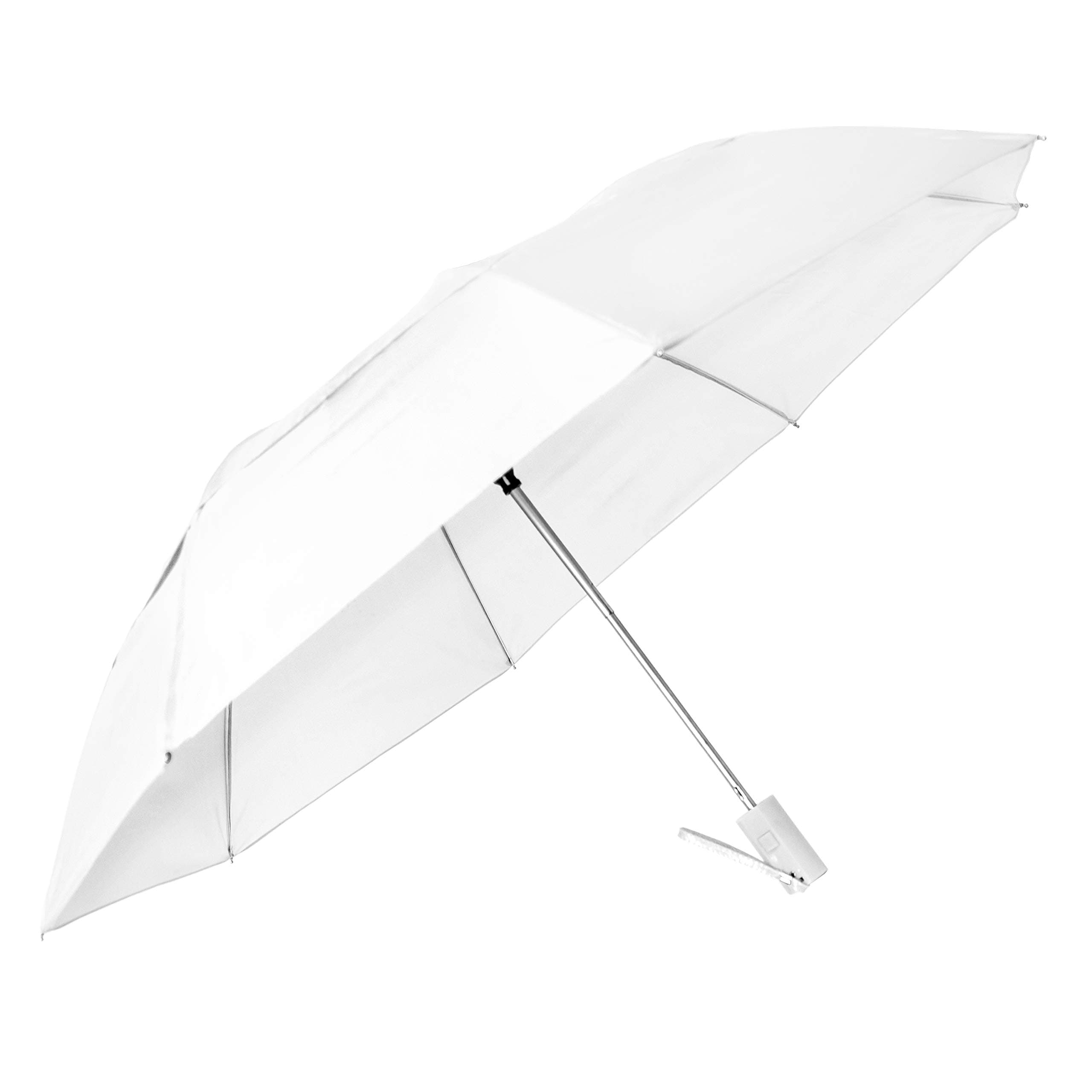The Vented Windproof 42" Small Compact Windproof Automatic Open Folding Umbrella for Rain, Wind & Sun, Strong Durable Fiberglass Stick Umbrella for Men and Women