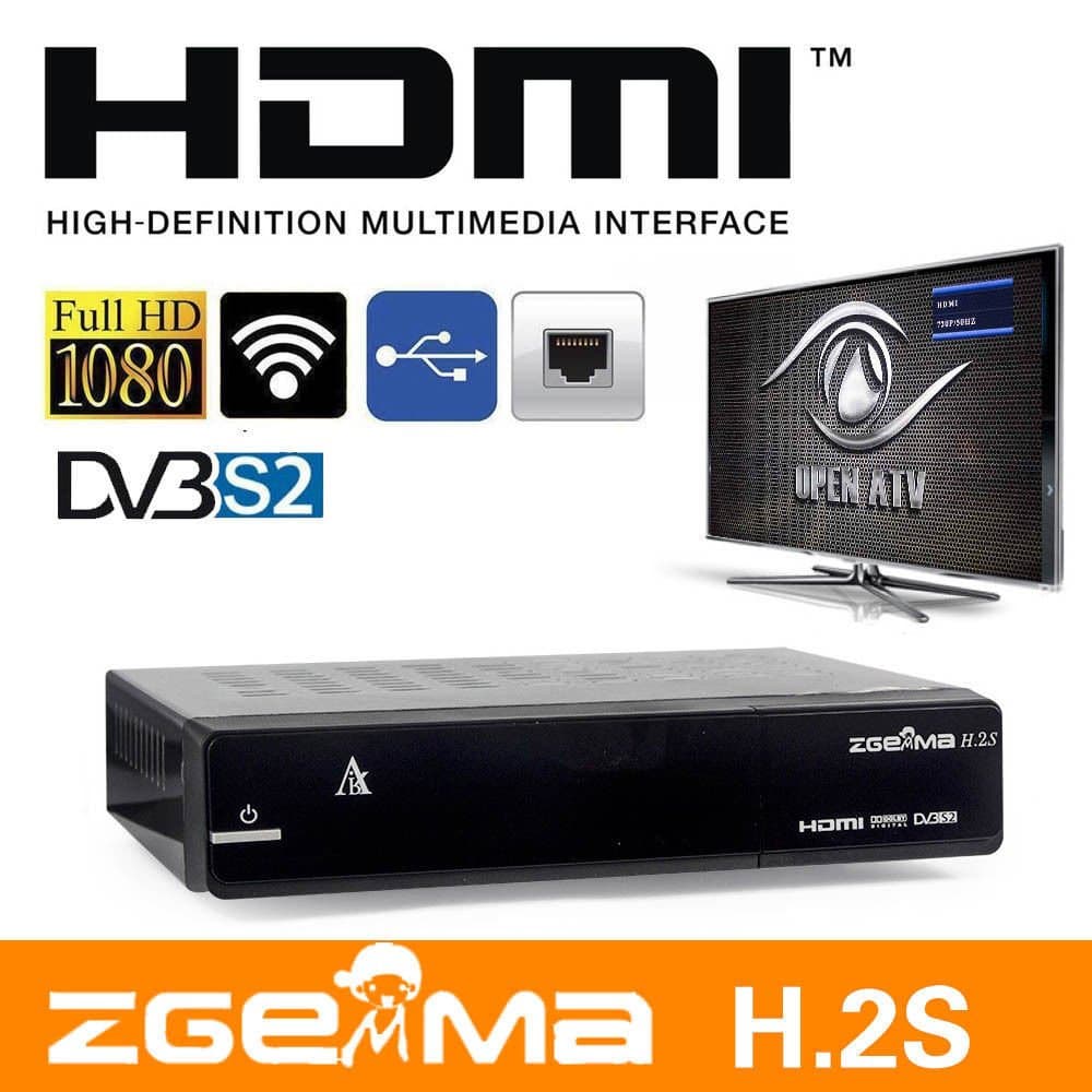 embeesat Zgemma H.2S H 2S H2S Twin Tuner DVB-S2 Sat Receiver, (With one month Free IPTV), 7day EPG, Kiddacs slyk1080 Skin, fully Plug n Play.