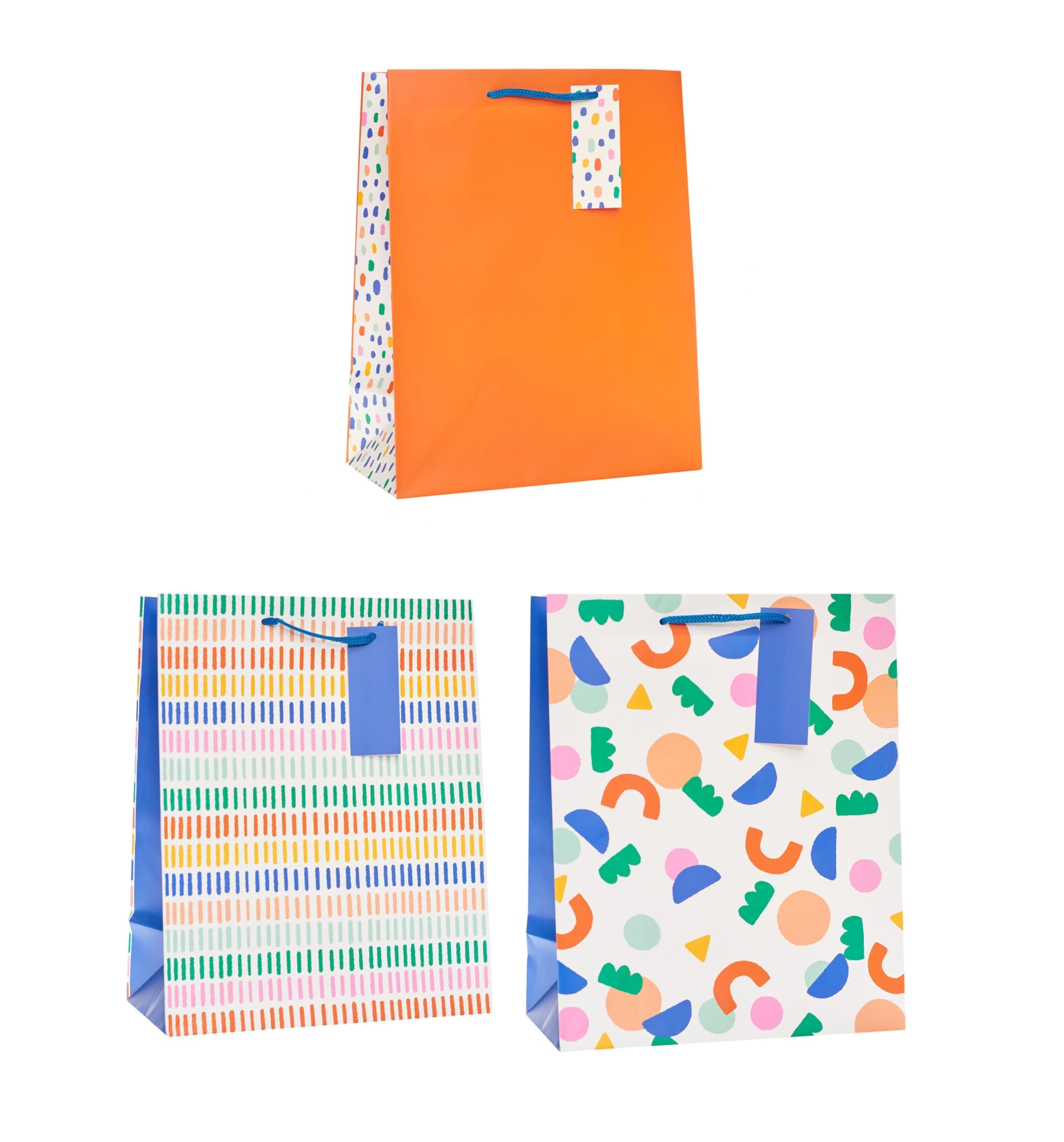 UK Greetings | Multipack of Large Gift Bags | Party Bags for Presents | Birthdays/Weddings/Christmas | Colourful Designs