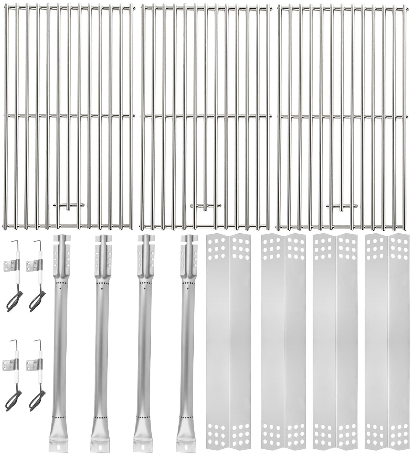 Replacement Parts for Kitchen Aid 720-0745 720-0745B 740-0780 720-0745A 720-0745D, Nexgrill 720-0745A, Parts for Kitchen Aid Grill Accessories, Cooking Grates 13000382A0, Burners & Heat Plates Kit