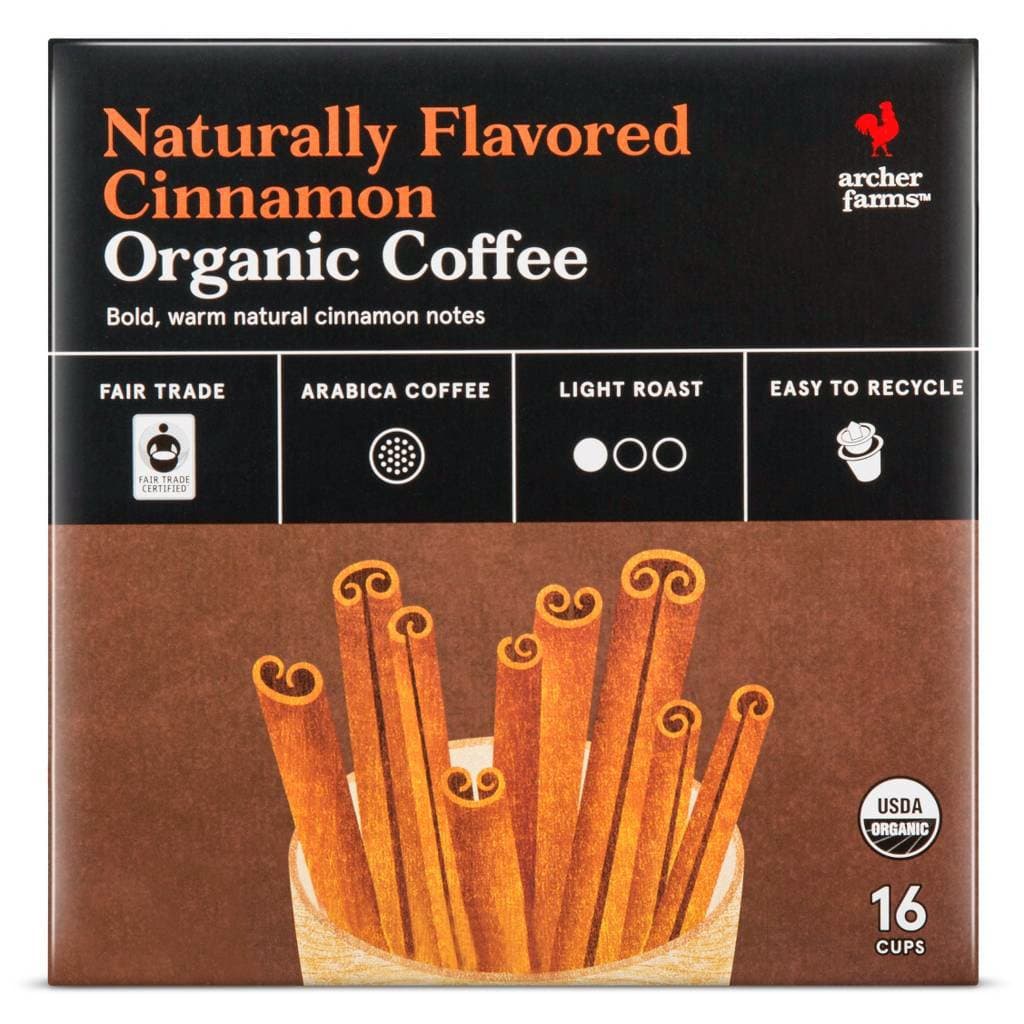 Archer Farms Naturally Flavored Cinnamon Organic Coffee K-Cups - 16 Count
