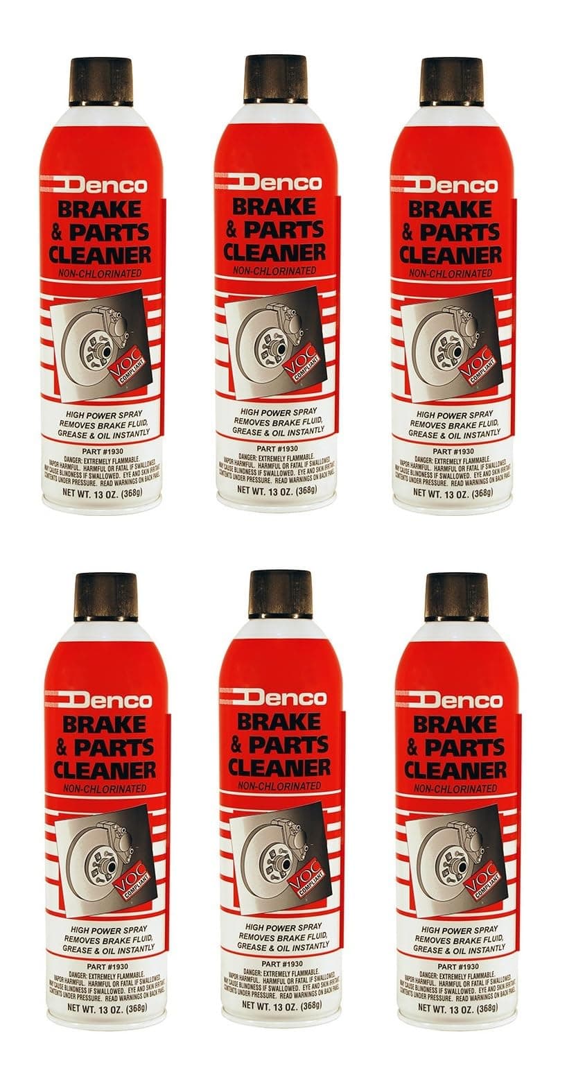 Denco #1930 Brake & Parts Cleaner Spray, Non-Chlorinated, Fast-Drying Degreaser, Low Odor Aerosol, 15.3oz (13oz net wt) (Case of 6)