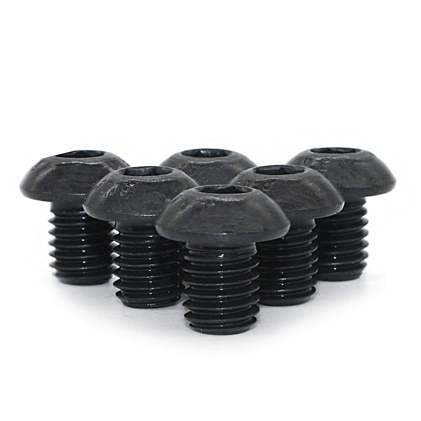 FullerKreg M5-0.8 x 10mm Button Head Socket Cap Screw, ISO 7380 Hex Drive, Class 10.9, Black Oxide Finish, Alloy Steel (Pkg of 100)