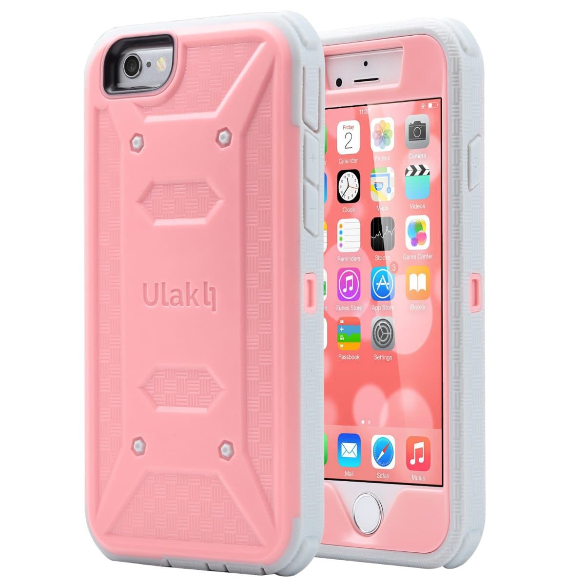 ULAK iPhone 6 Case (4.7 inch), iPhone 6s Case, KNOX ARMOR Full-body Rugged Dual Layer Hybrid Case Cover Pink