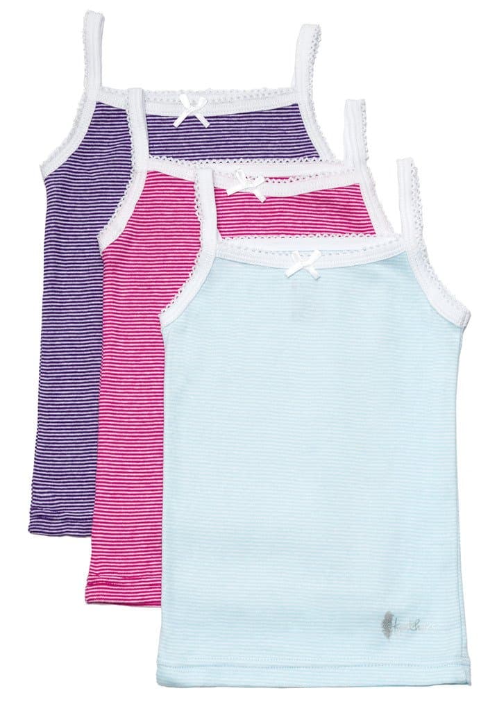 Feathers Girls and Toddler Undershirts - Kids Camisoles - Super Soft Cotton