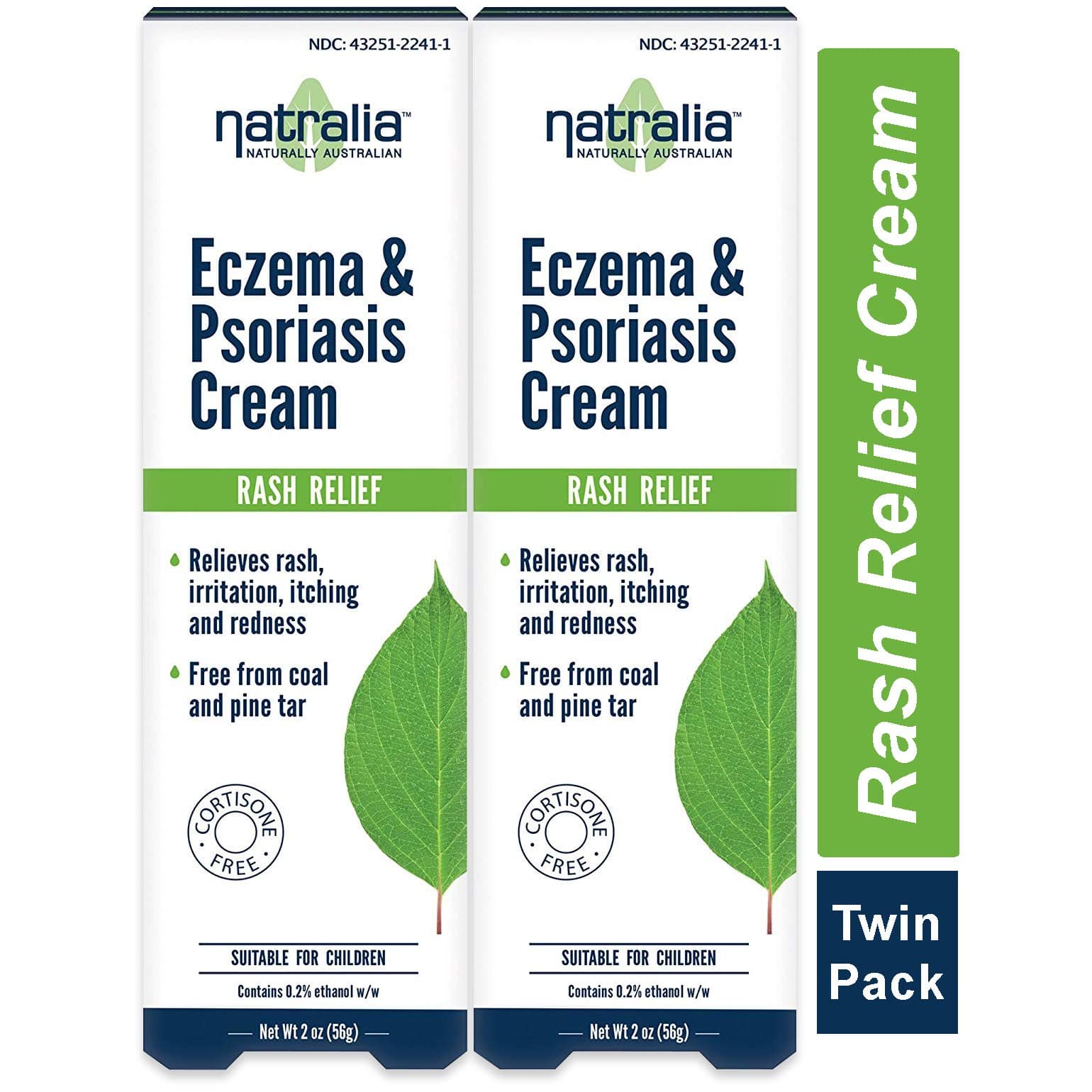 Natralia Eczema & Psoriasis Cream, 2 Ounce Tube (Pack of 2)