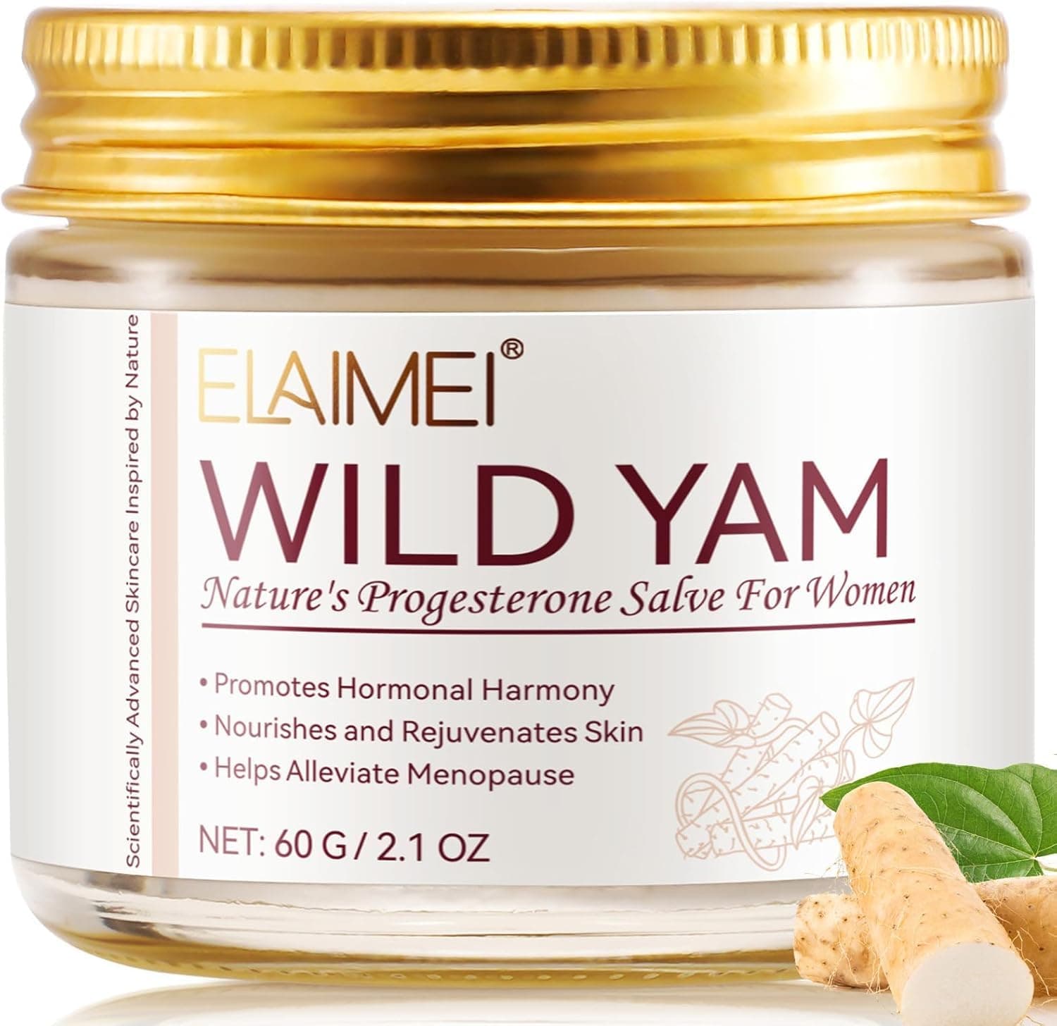 NIKITA.VIVI Wild Yam Cream 60g, Organic Wild Yam Cream, Natural Skincare Products, Rich In Vitamins Nourish The Skin and Rejuvenates Skin with Wilds Yams, Castor Oil, Shea Butter