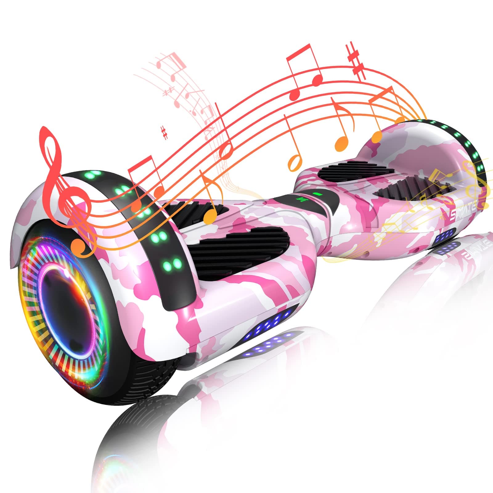 Hoverboard, Bluetooth All Terrain Hover Boards with LED Lights and APP Control, Gifts for Kids Adults Girls Boys, for All Ages