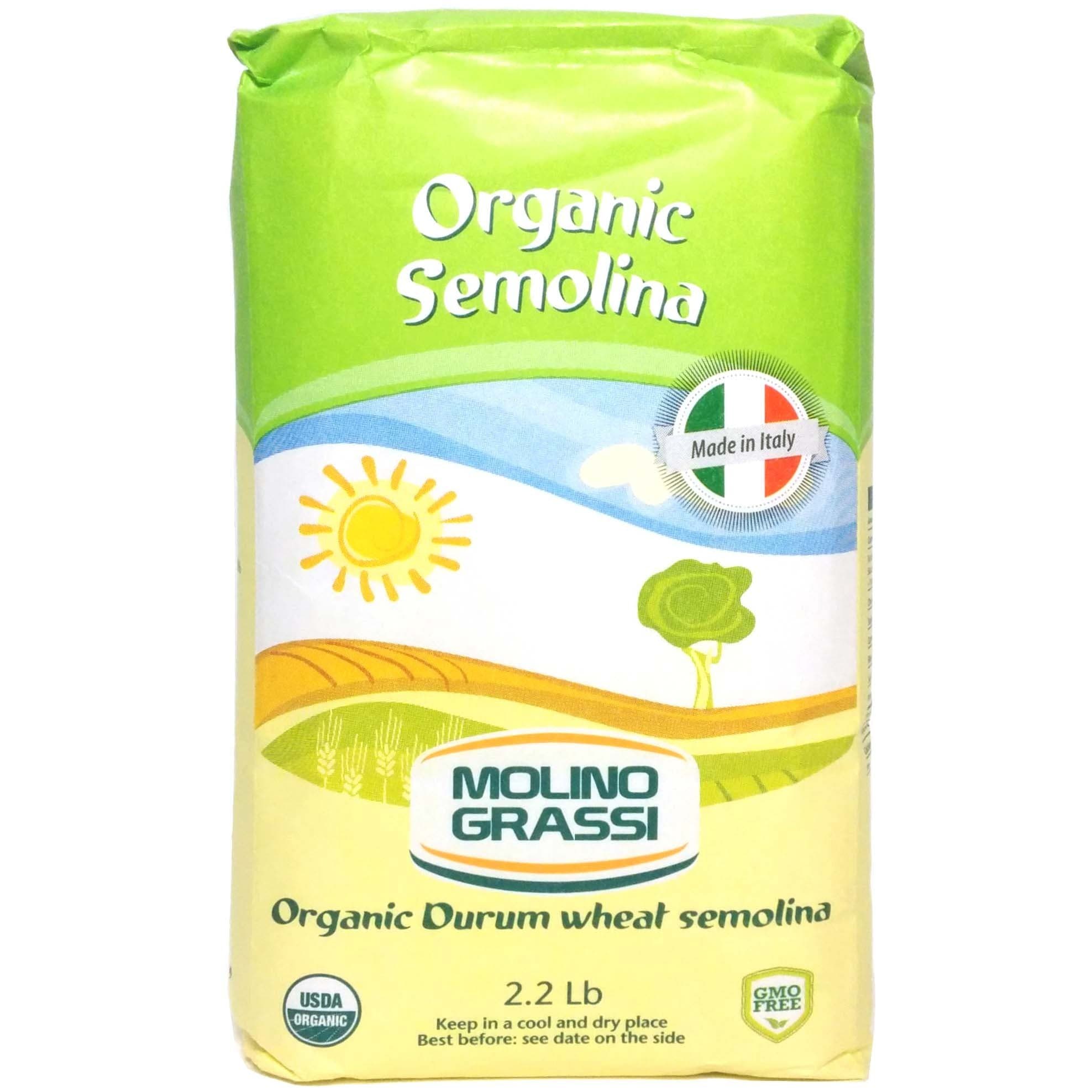 Organic Durum Wheat Semolina Flour - 2.2 lb (2 Pack)